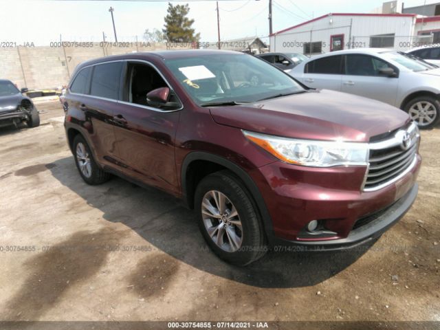 TOYOTA HIGHLANDER 2016 5tdzkrfh6gs147997