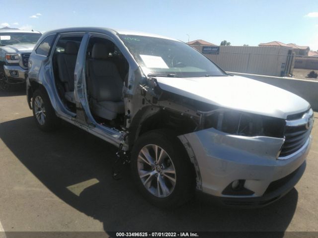 TOYOTA HIGHLANDER 2016 5tdzkrfh6gs156716