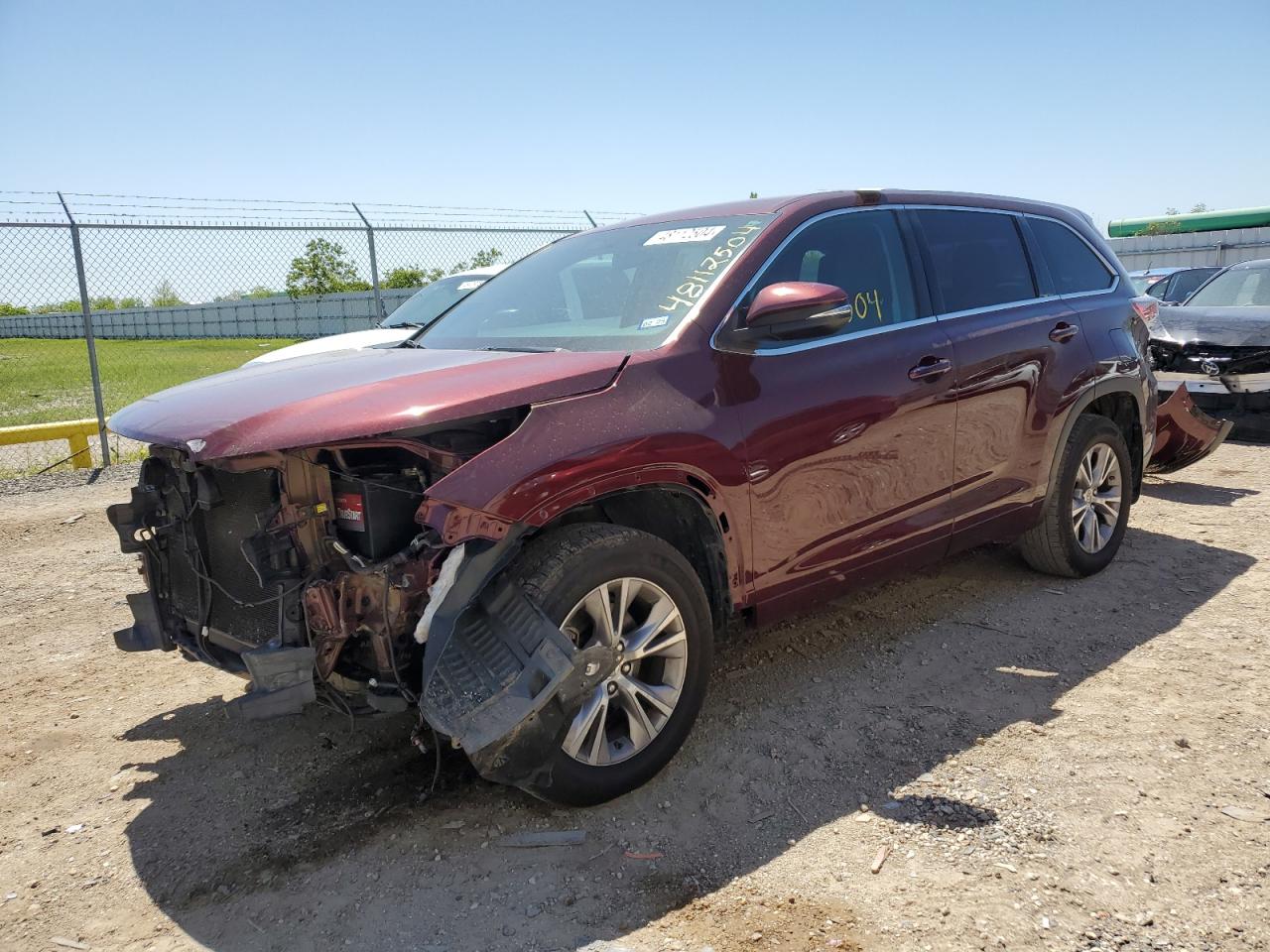 TOYOTA HIGHLANDER 2015 5tdzkrfh7fs107569