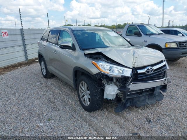 TOYOTA HIGHLANDER 2016 5tdzkrfh7gs137902