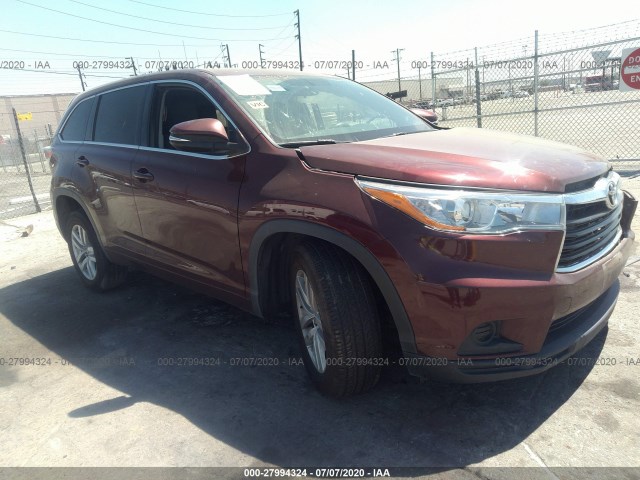 TOYOTA HIGHLANDER 2015 5tdzkrfh8fs040559