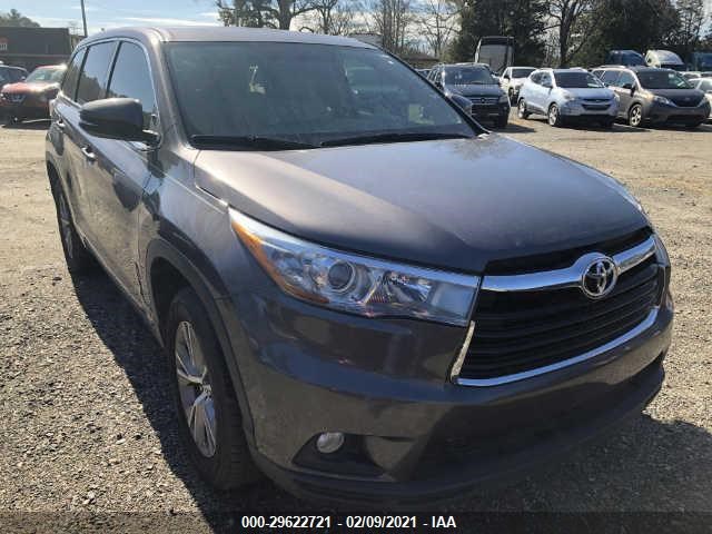 TOYOTA HIGHLANDER 2016 5tdzkrfh8gs122650