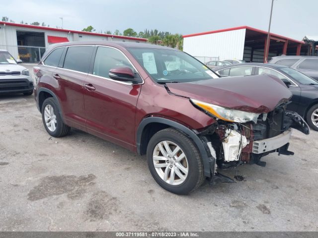 TOYOTA HIGHLANDER 2015 5tdzkrfh9fs071030