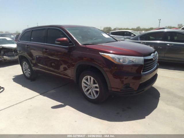 TOYOTA HIGHLANDER 2016 5tdzkrfh9gs123547