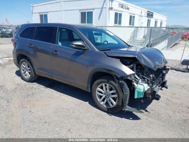 TOYOTA HIGHLANDER 2016 5tdzkrfh9gs133298