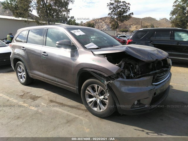 TOYOTA HIGHLANDER 2014 5tdzkrfhxes027410