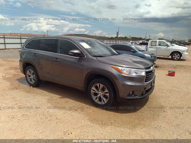 TOYOTA HIGHLANDER 2015 5tdzkrfhxfs072980