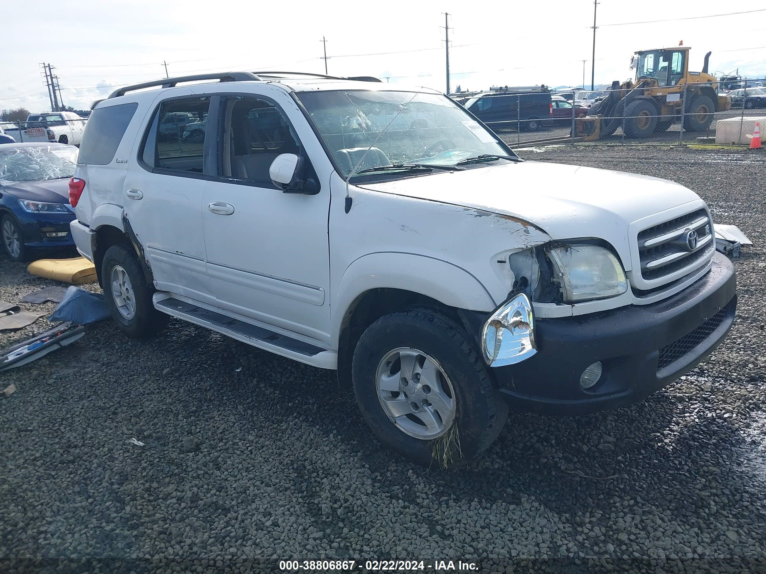 TOYOTA SEQUOIA 2001 5tdzt38a61s056780