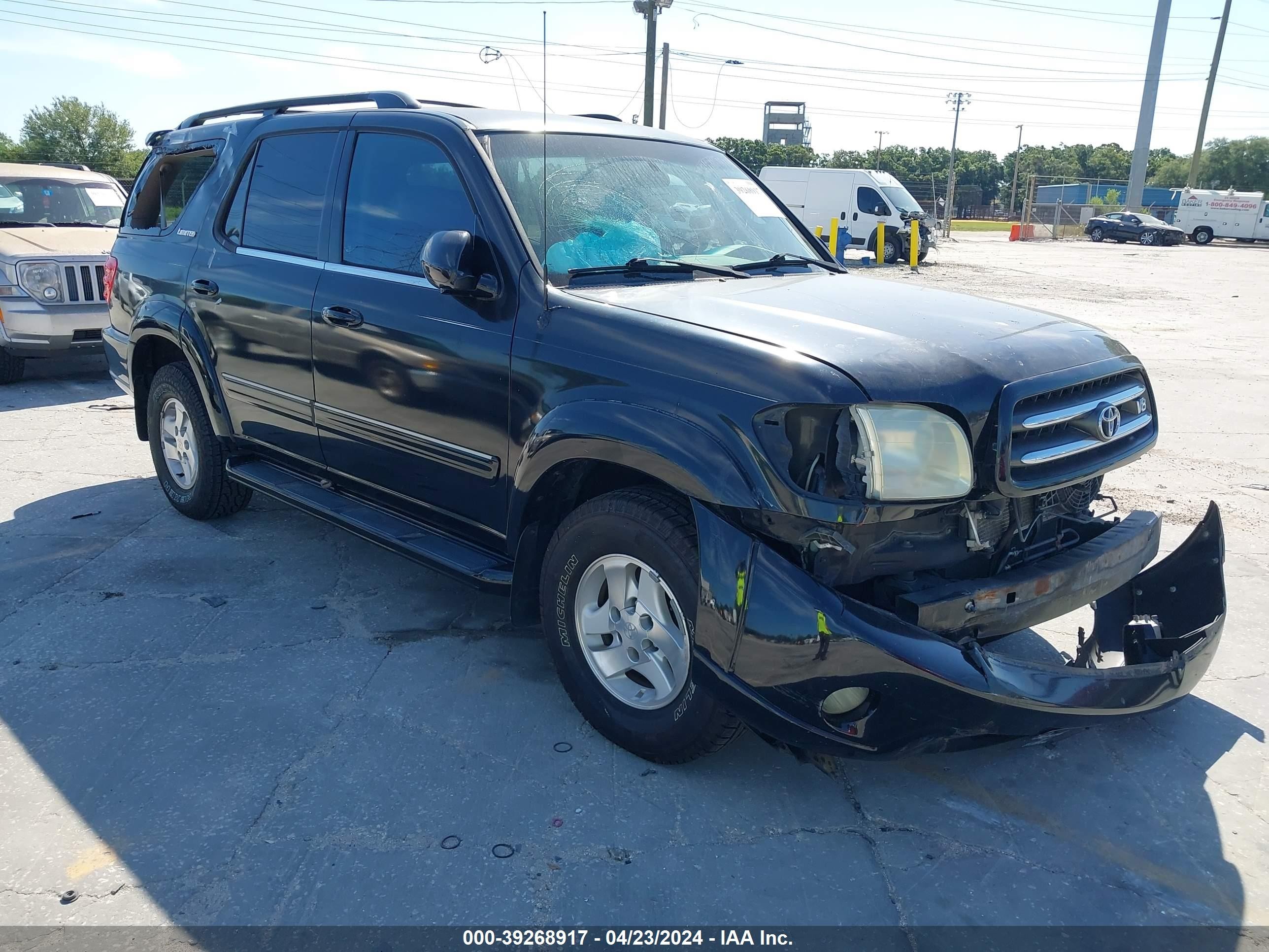 TOYOTA SEQUOIA 2001 5tdzt38ax1s054790