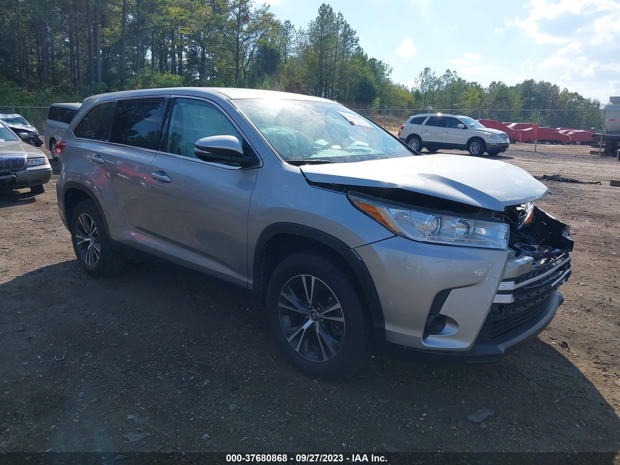 TOYOTA HIGHLANDER 2019 5tdzzrfh9ks309738