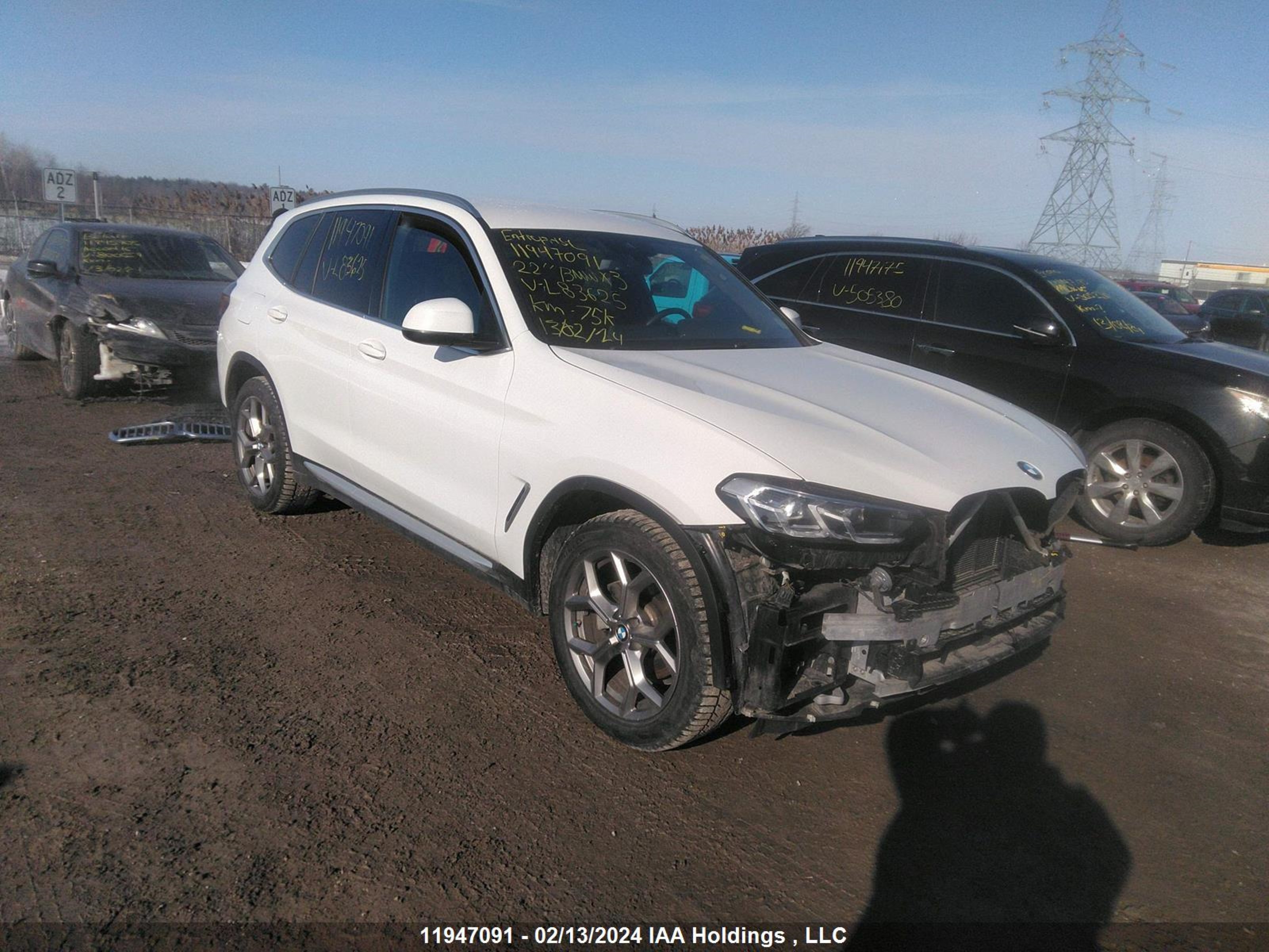 BMW X3 2022 5ux53dp07n9l83625