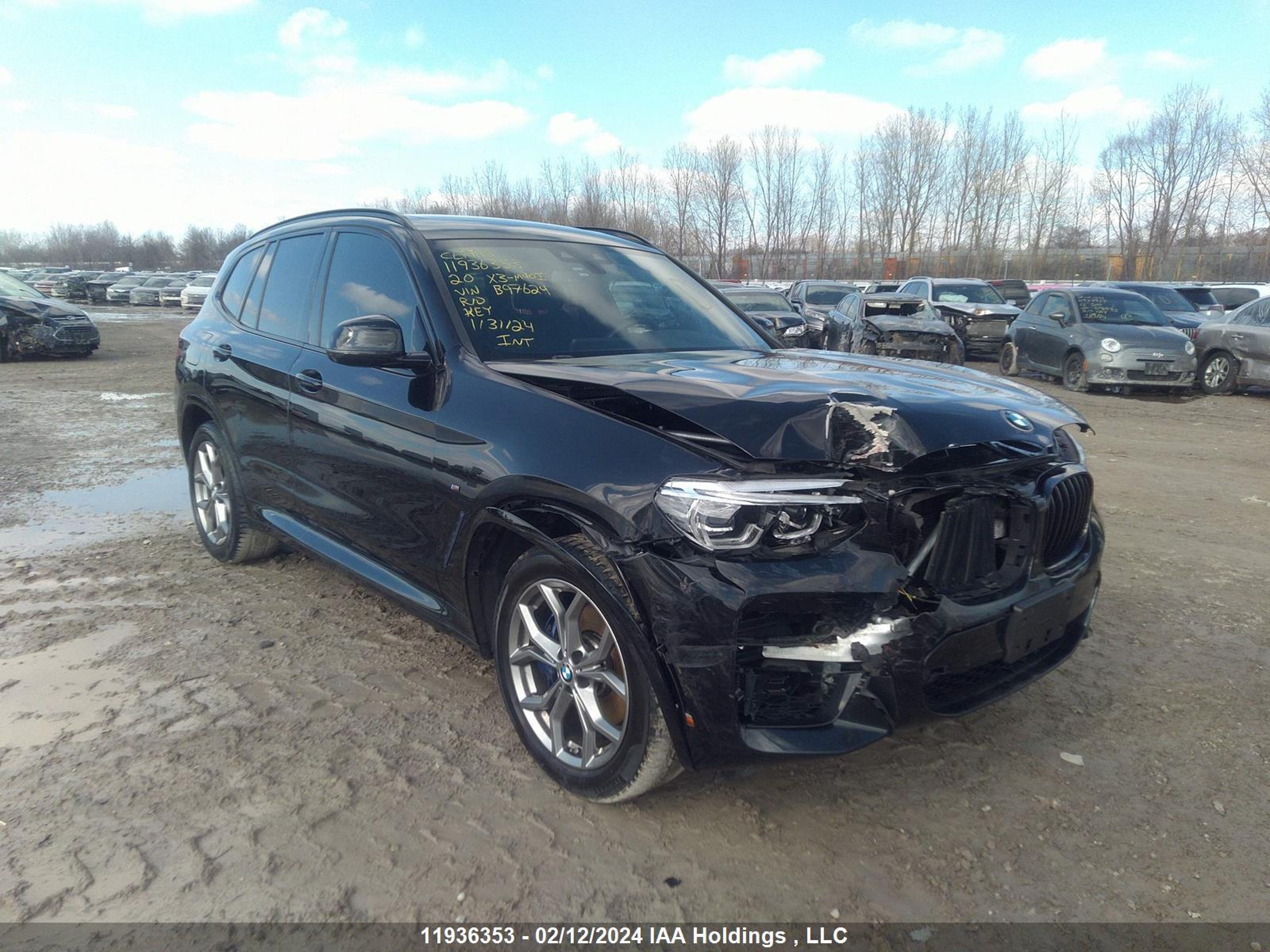 BMW X3 2020 5uxty9c01l9b97624