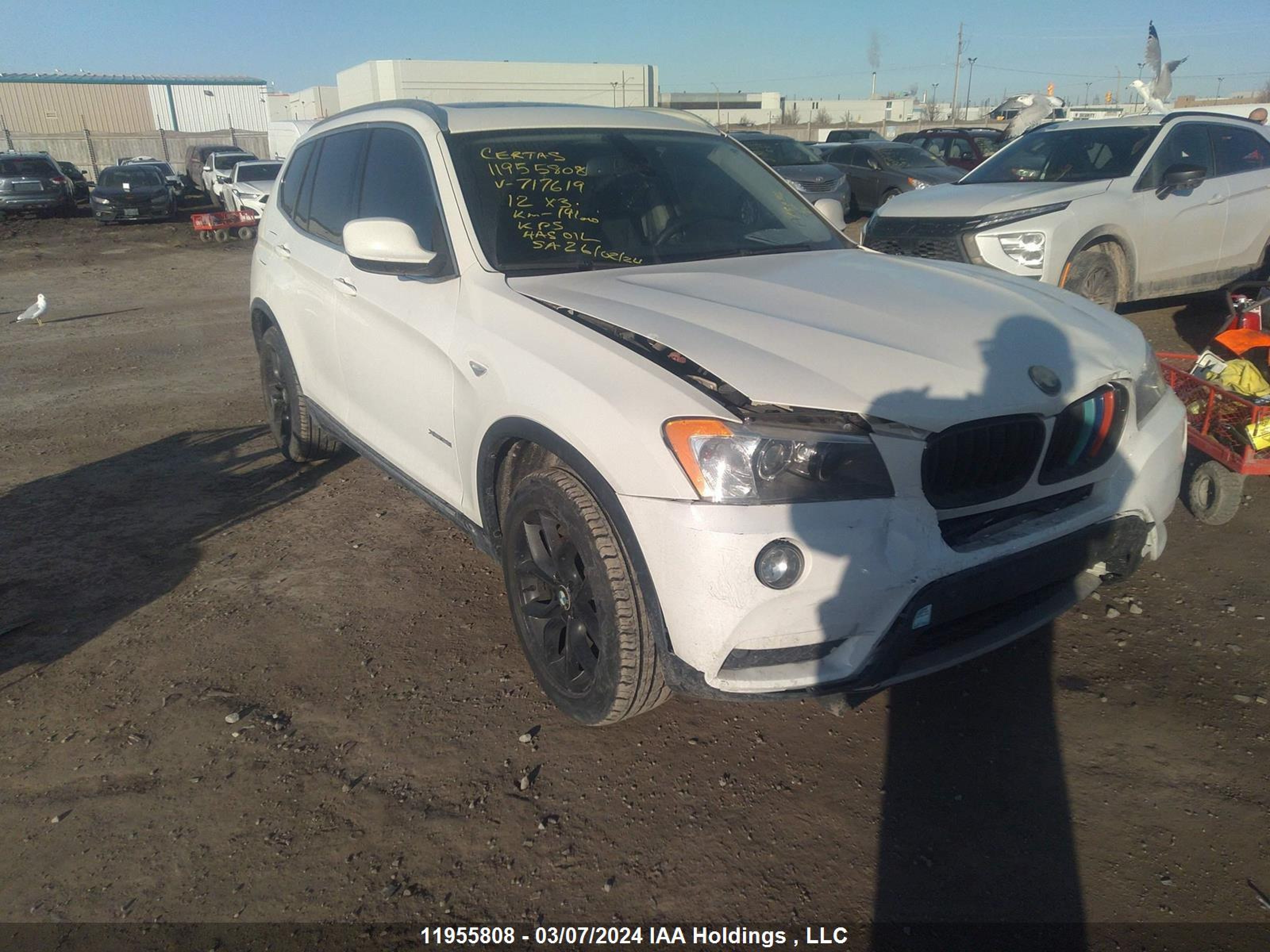 BMW X3 2012 5uxwx5c57cl717619