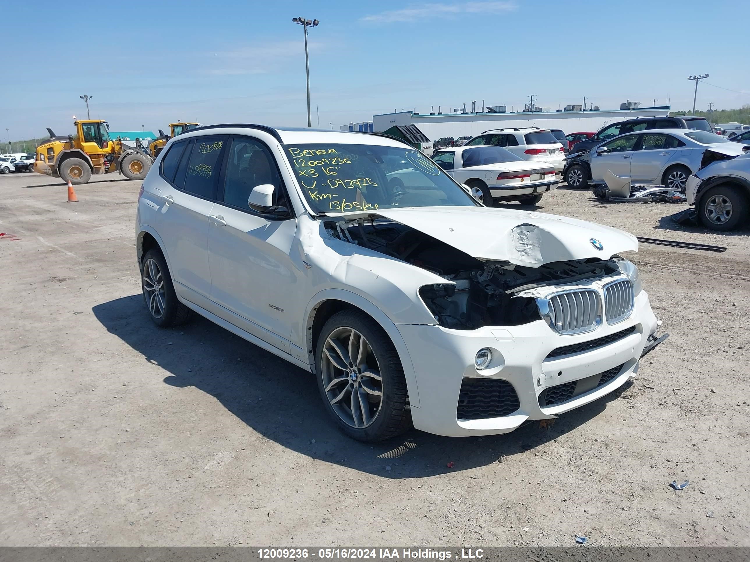 BMW X3 2016 5uxwx9c55g0d93975