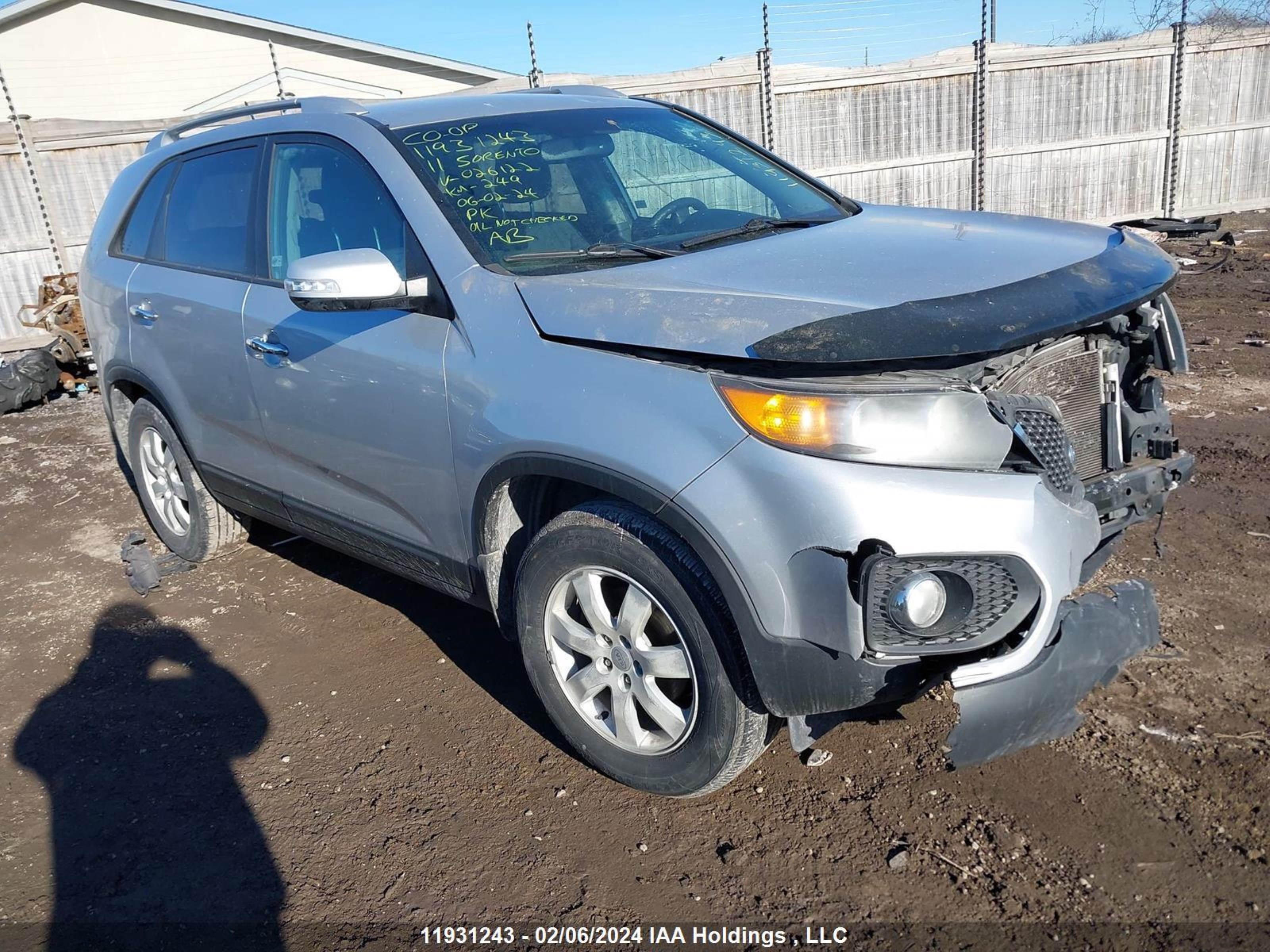 KIA SORENTO 2011 5xykt3a21bg026122