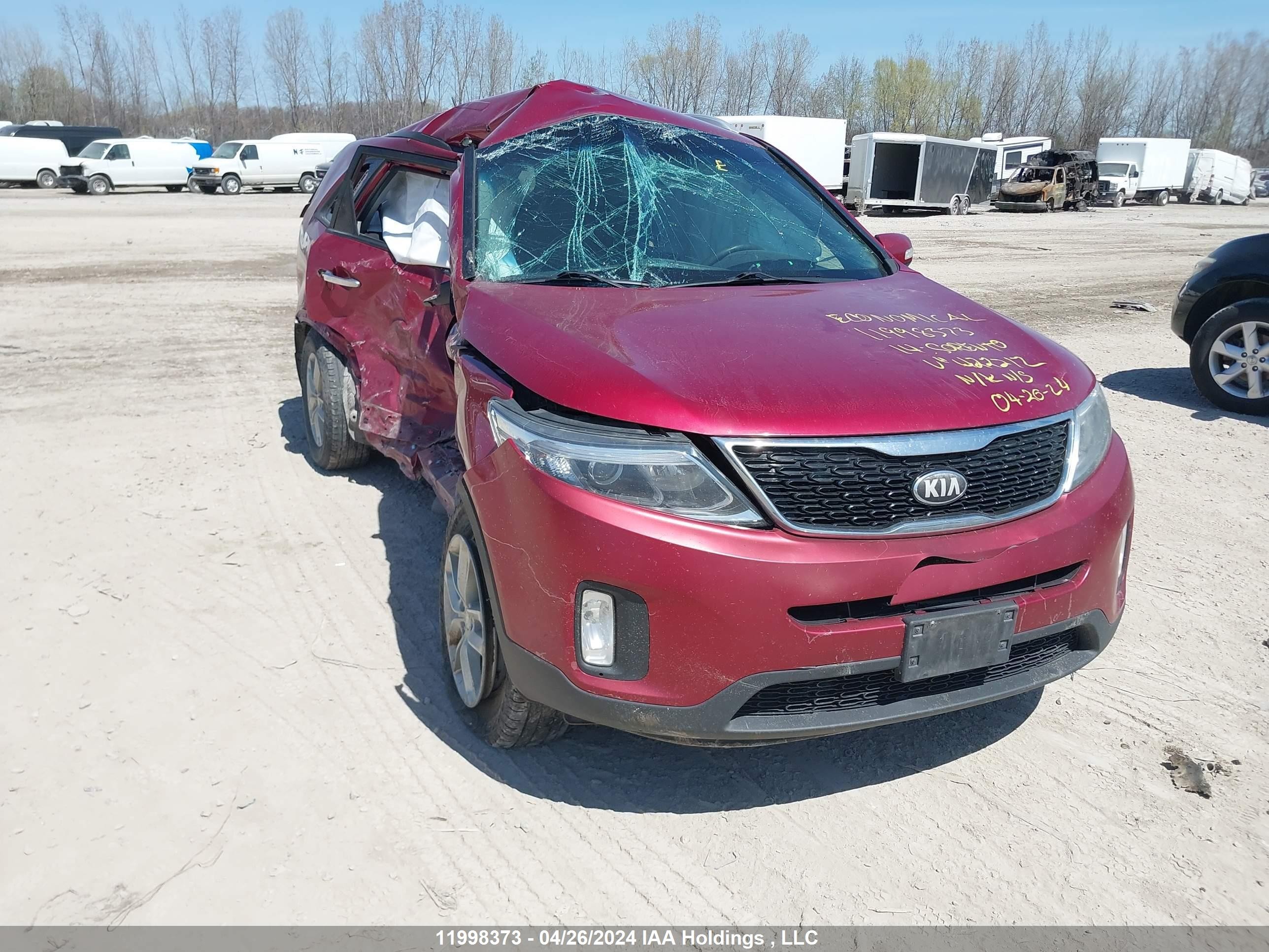 KIA SORENTO 2014 5xykt3a61eg442212