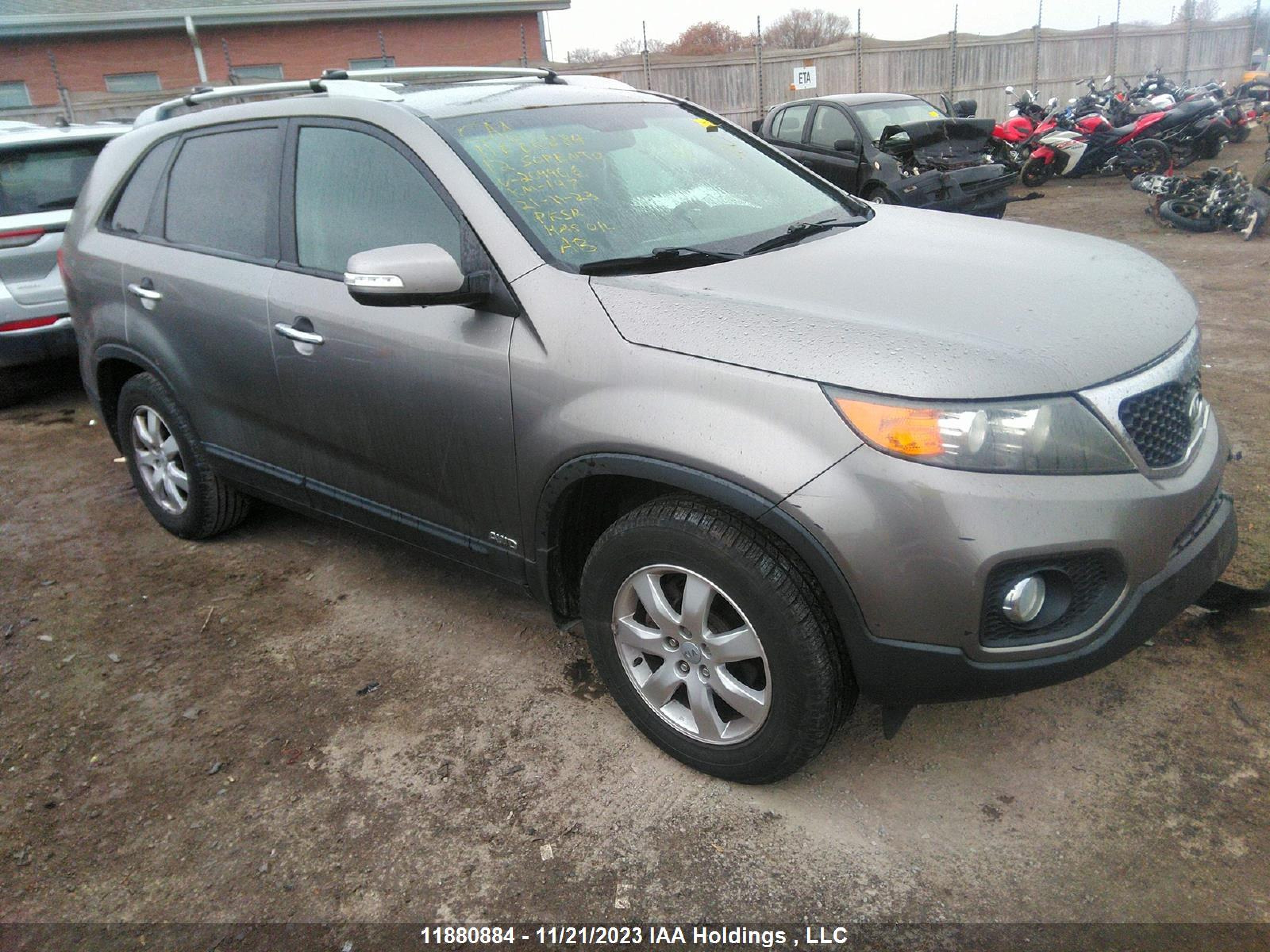 KIA SORENTO 2012 5xyktca62cg209906