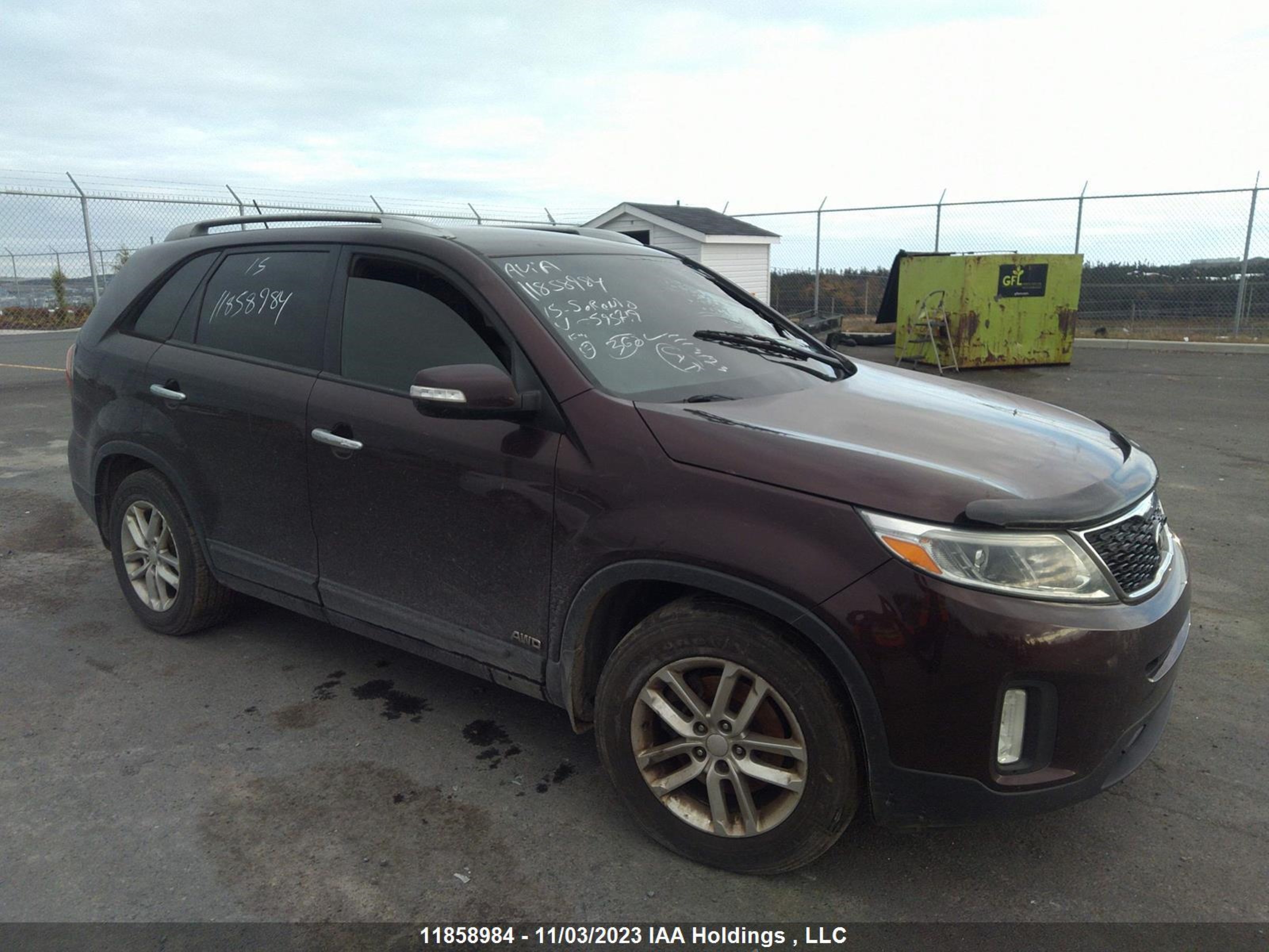 KIA SORENTO 2015 5xyktca68fg595719