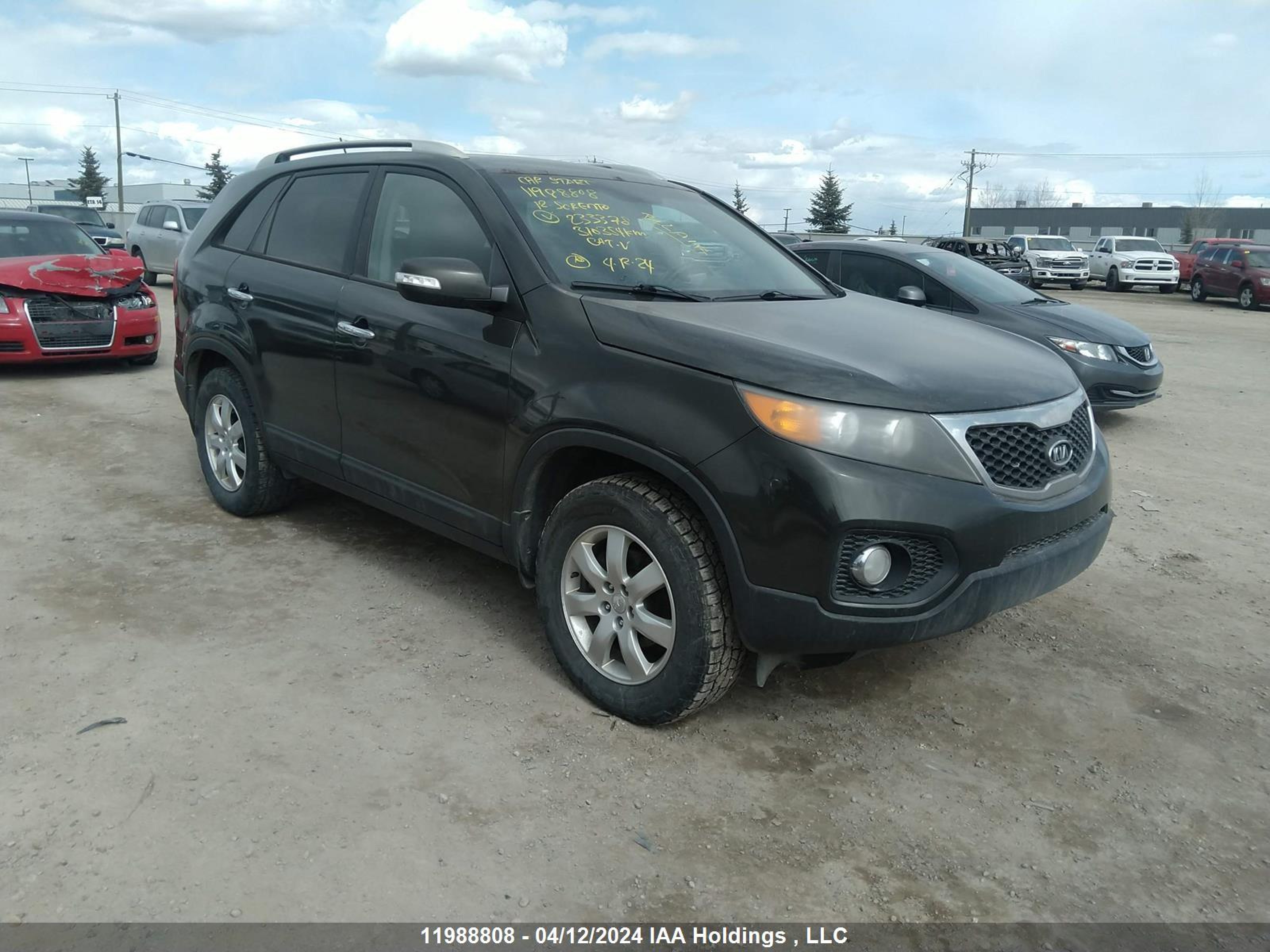 KIA SORENTO 2012 5xyktda29cg233378