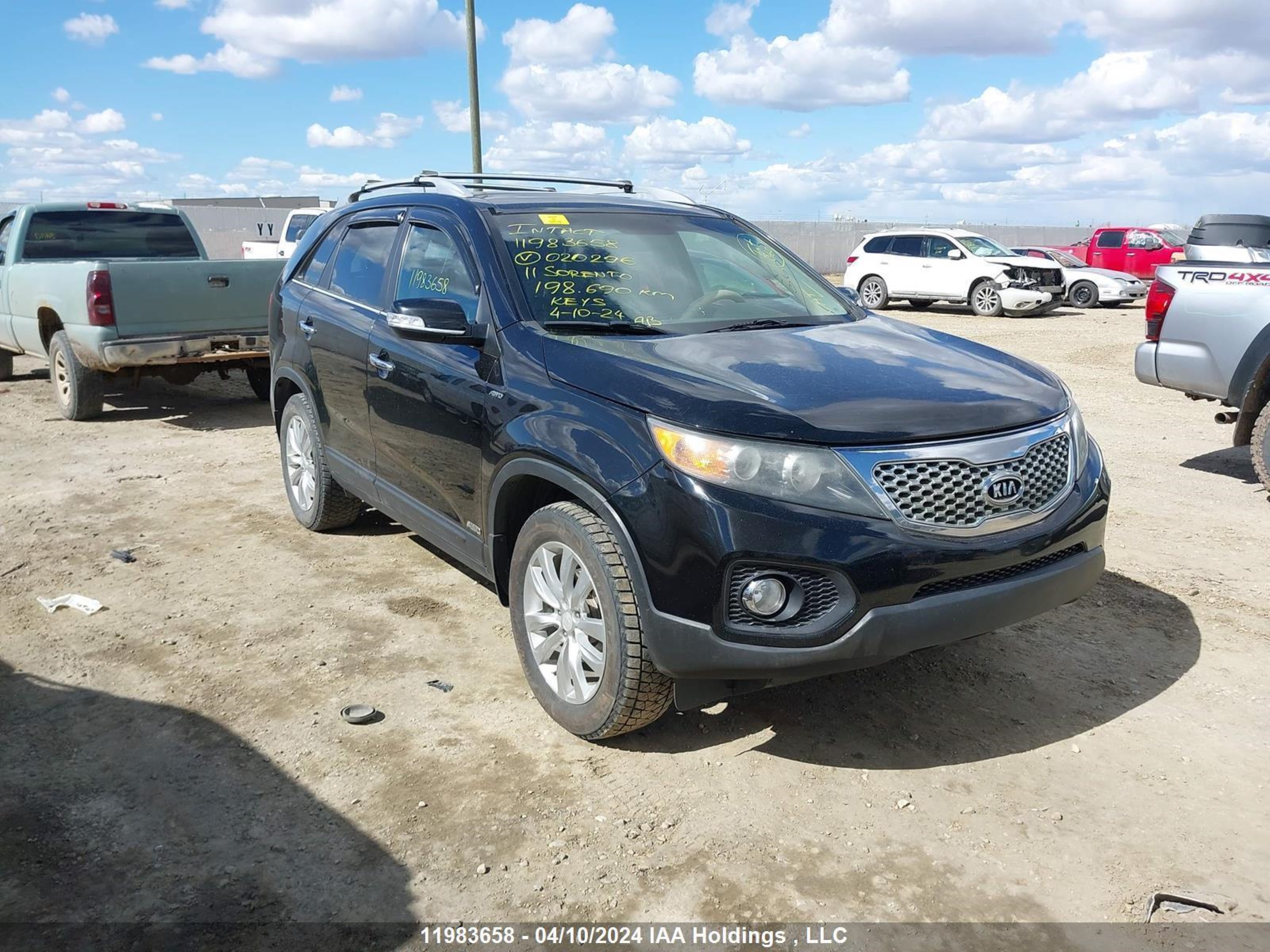 KIA SORENTO 2011 5xykuda20bg020296