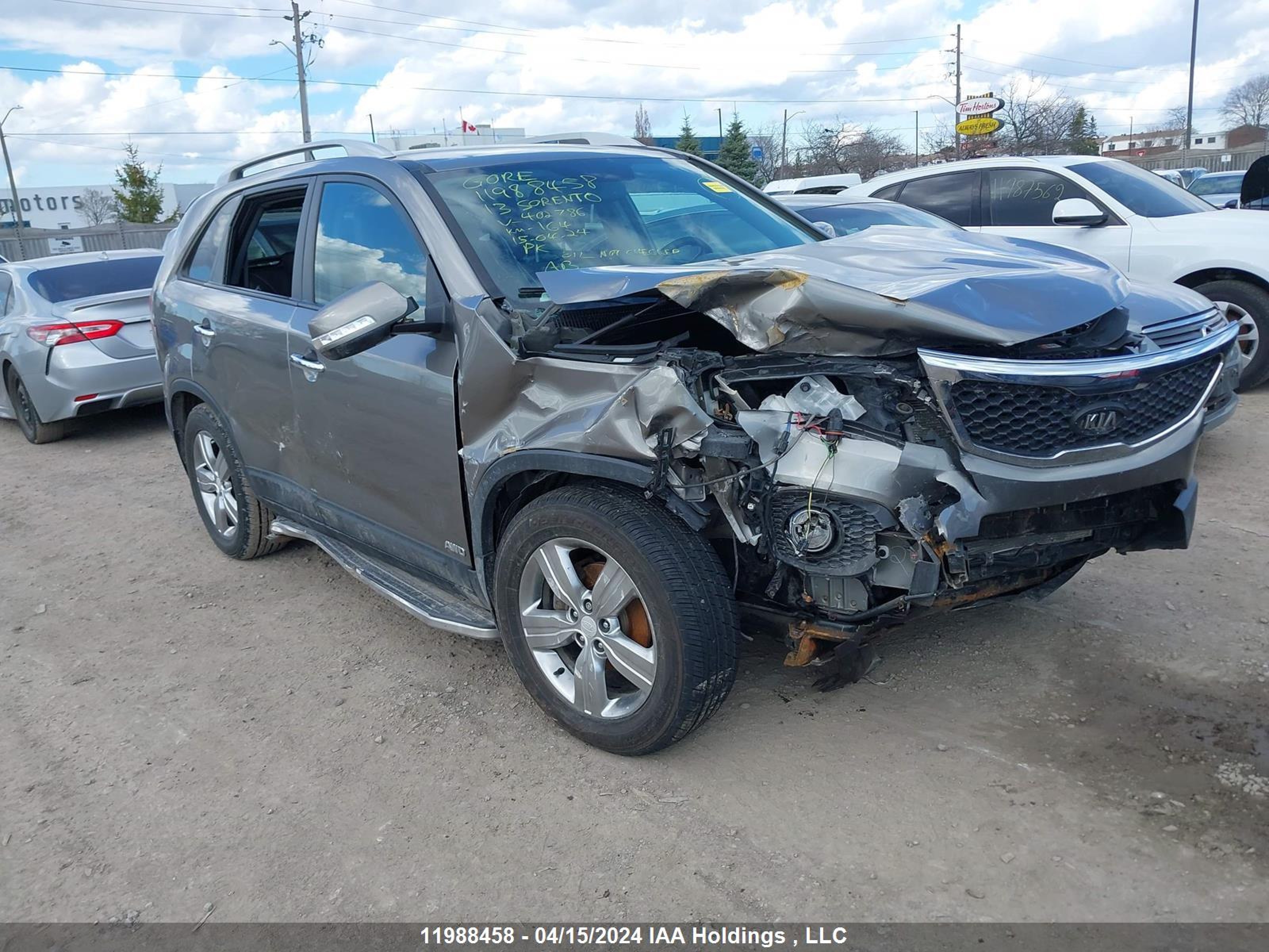 KIA SORENTO 2013 5xykuda26dg402786