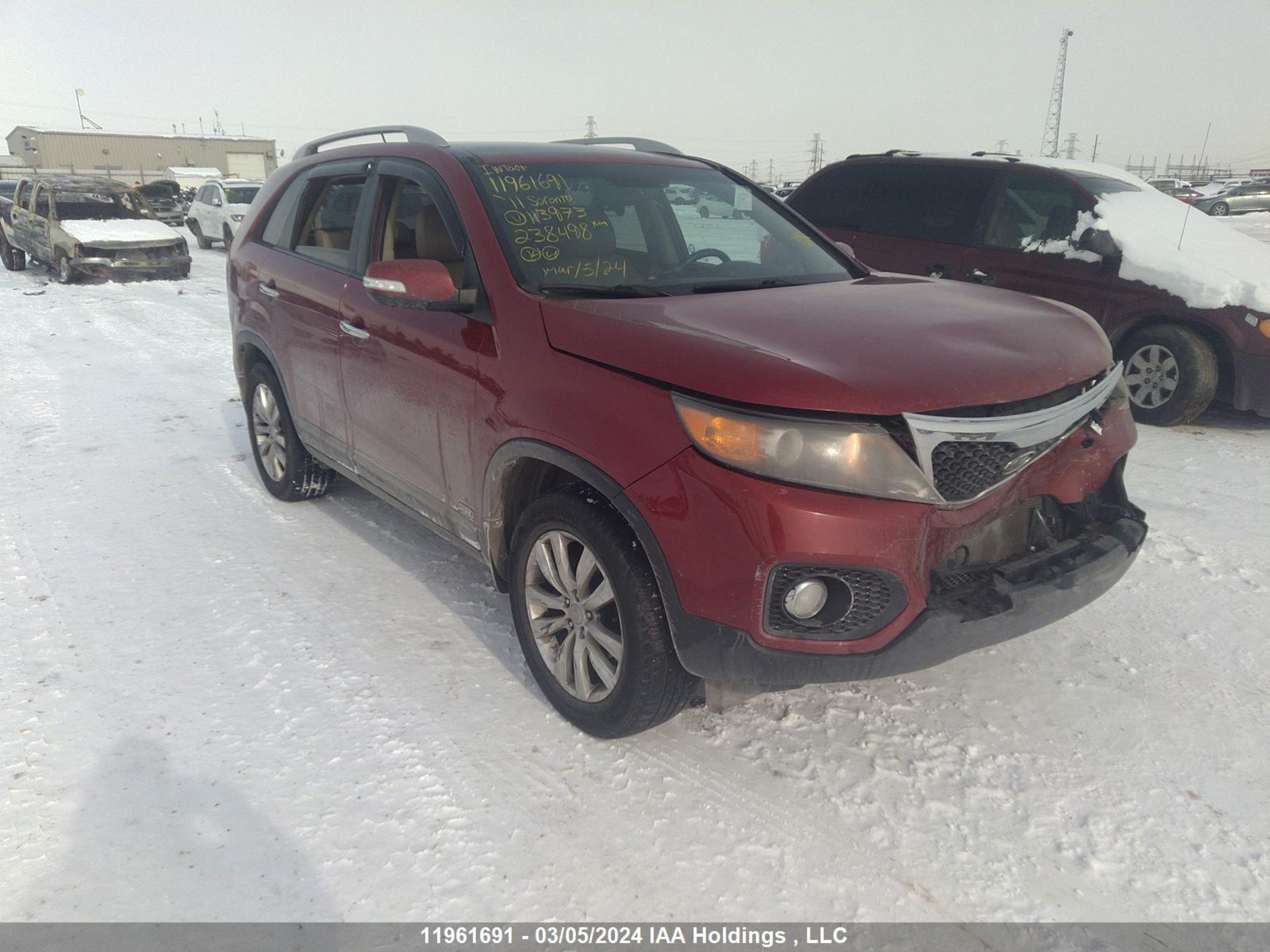 KIA SORENTO 2011 5xykuda2xbg113973