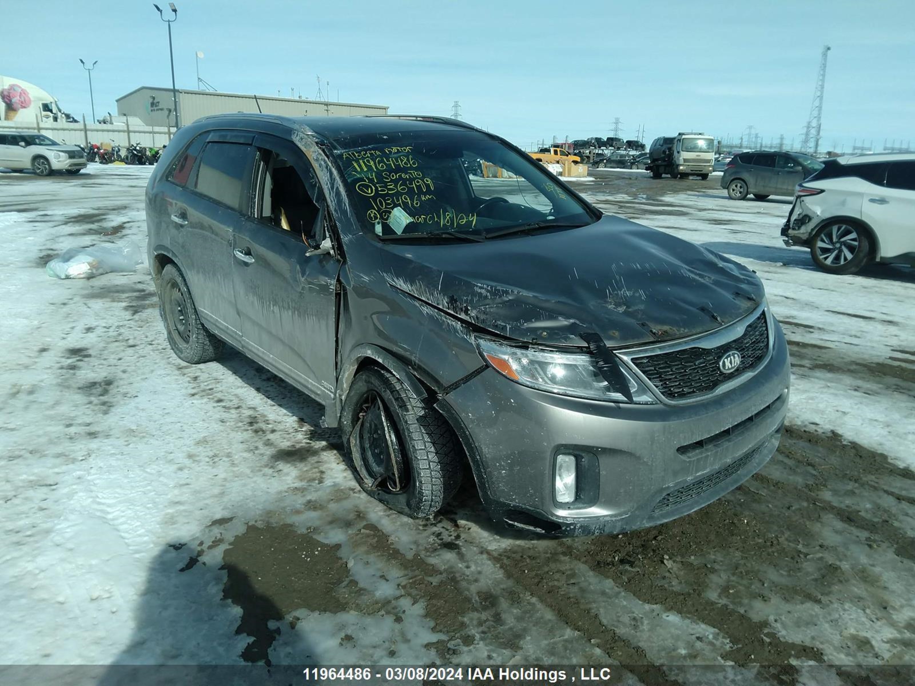 KIA SORENTO 2014 5xykuda78eg536499