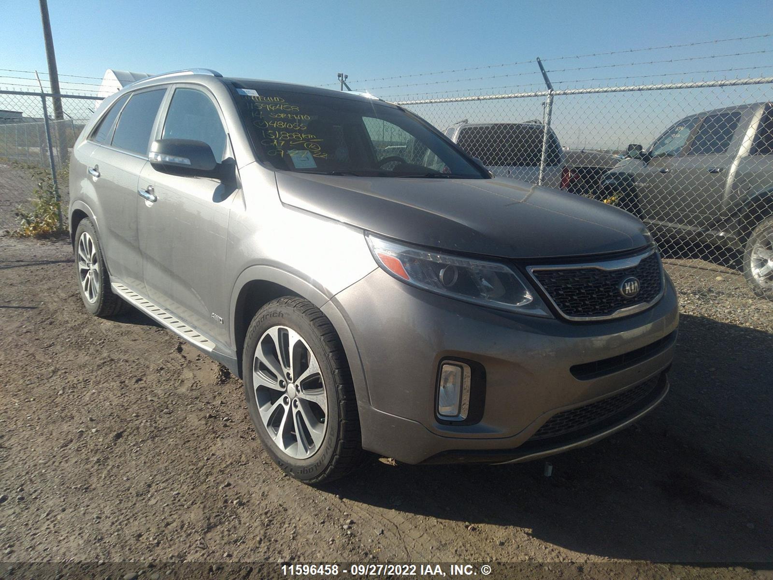 KIA SORENTO 2014 5xykwda70eg481055