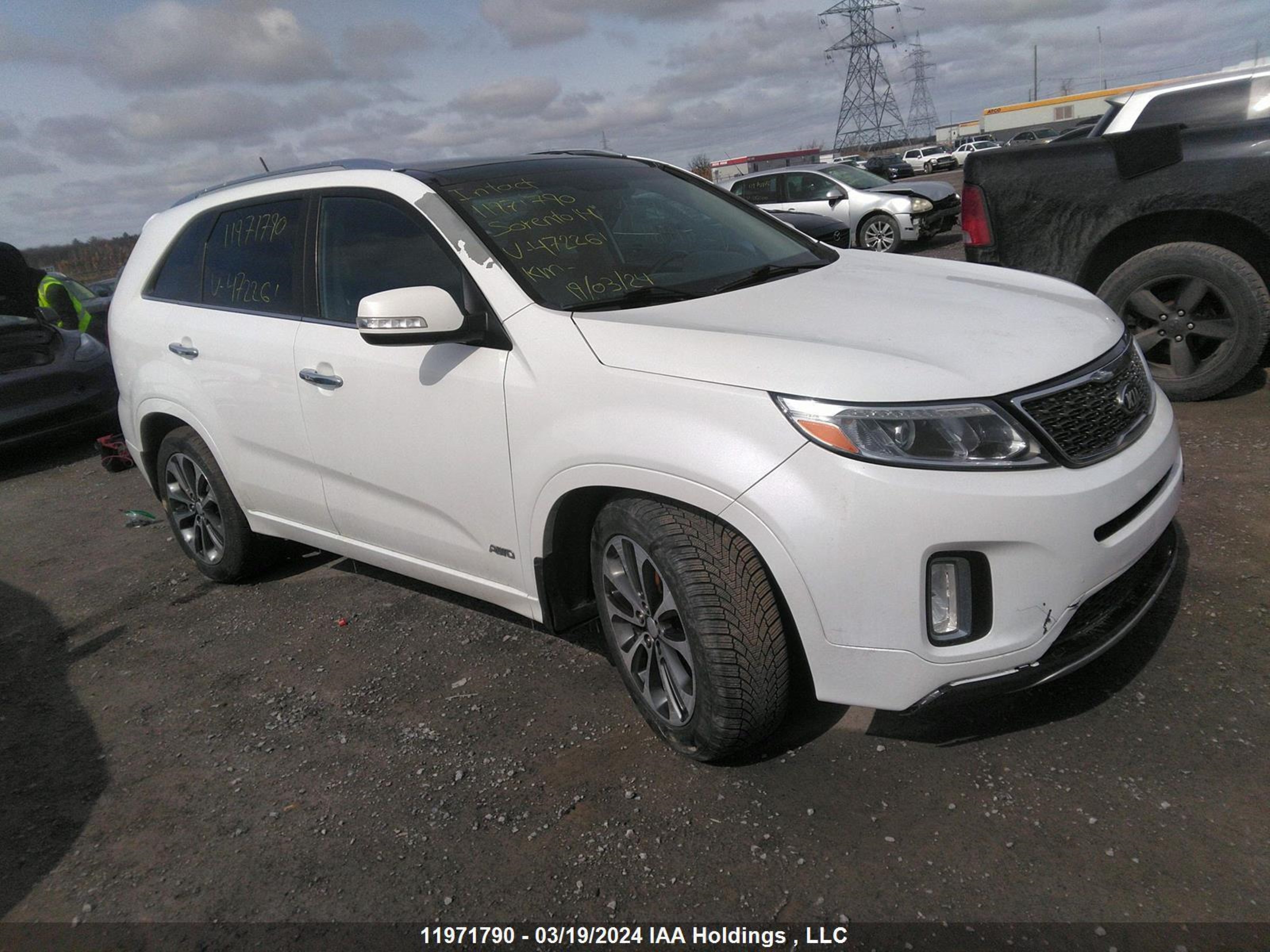 KIA SORENTO 2014 5xykwda72eg472261