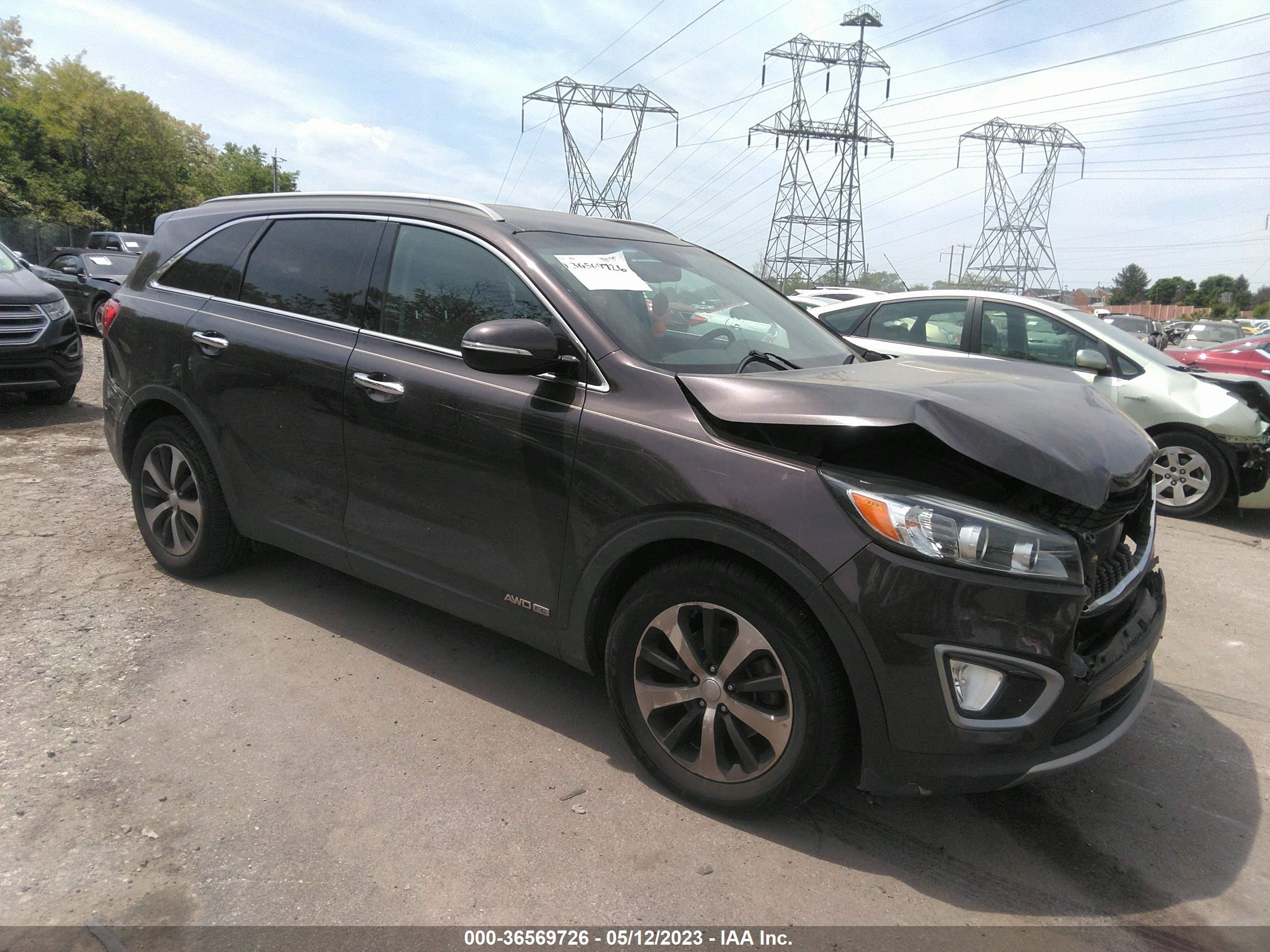 KIA SORENTO 2016 5xyphda57gg016094