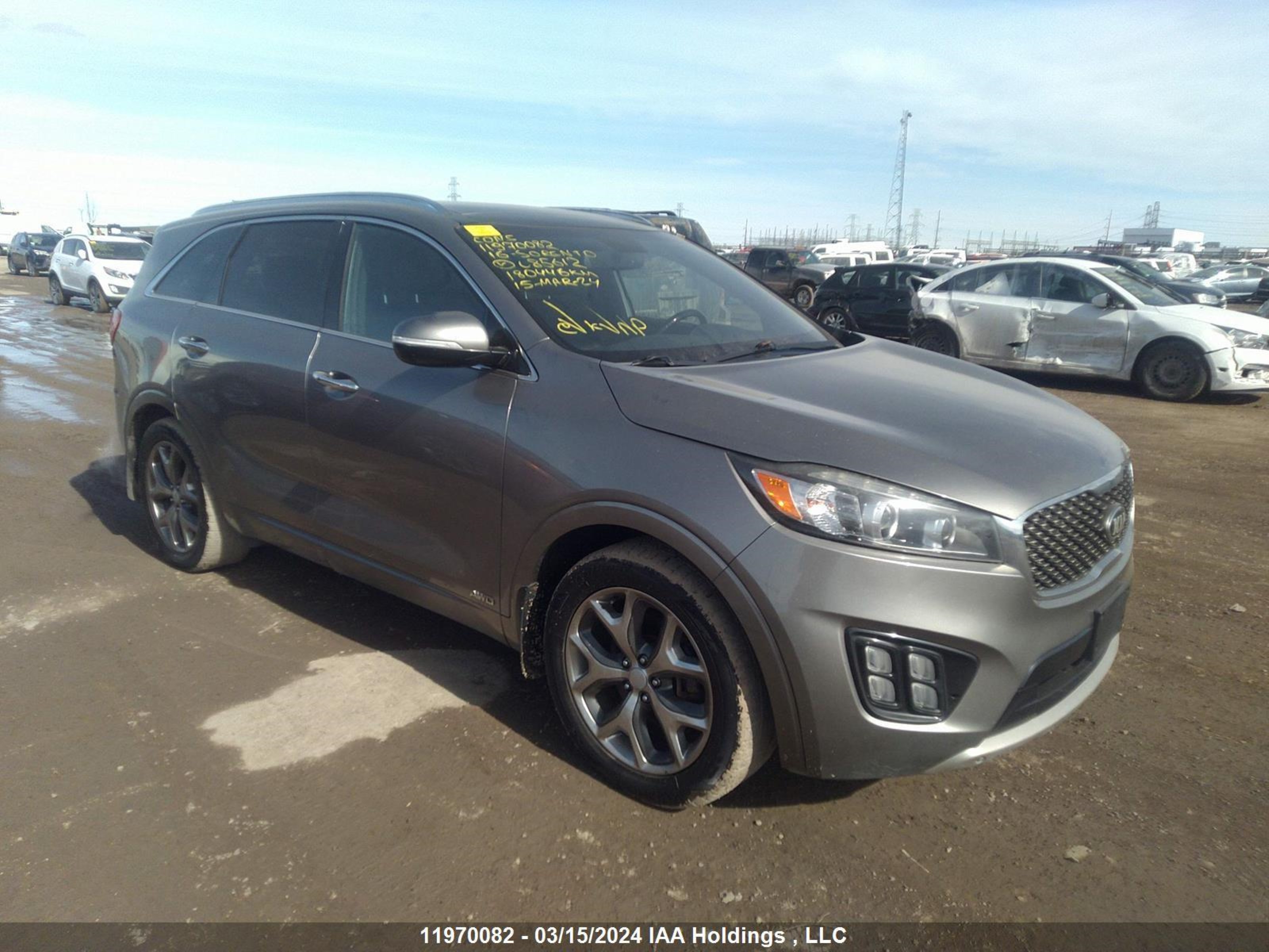 KIA SORENTO 2016 5xypkda55gg085612