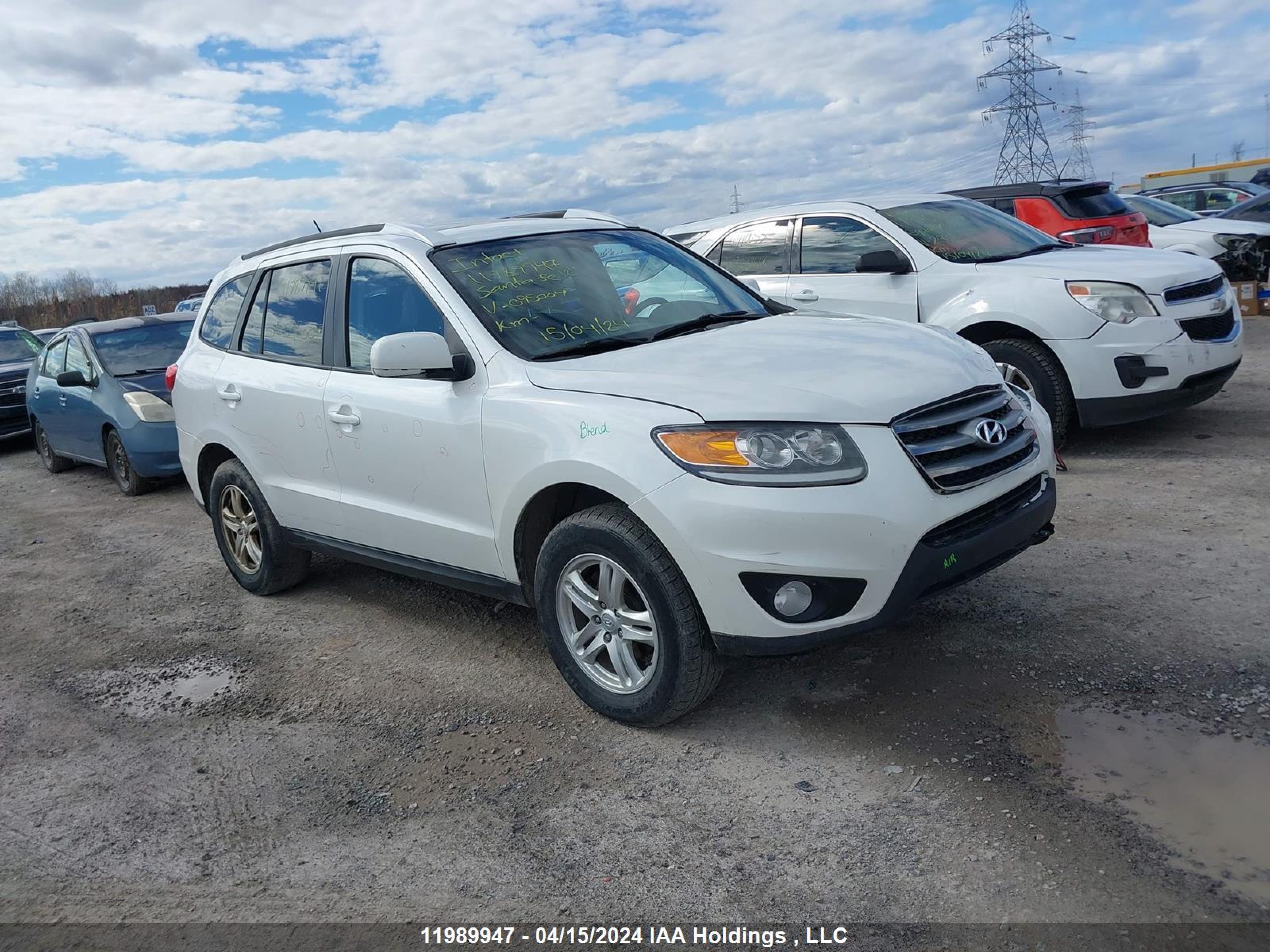 HYUNDAI SANTA FE 2012 5xyzgdab7cg095004