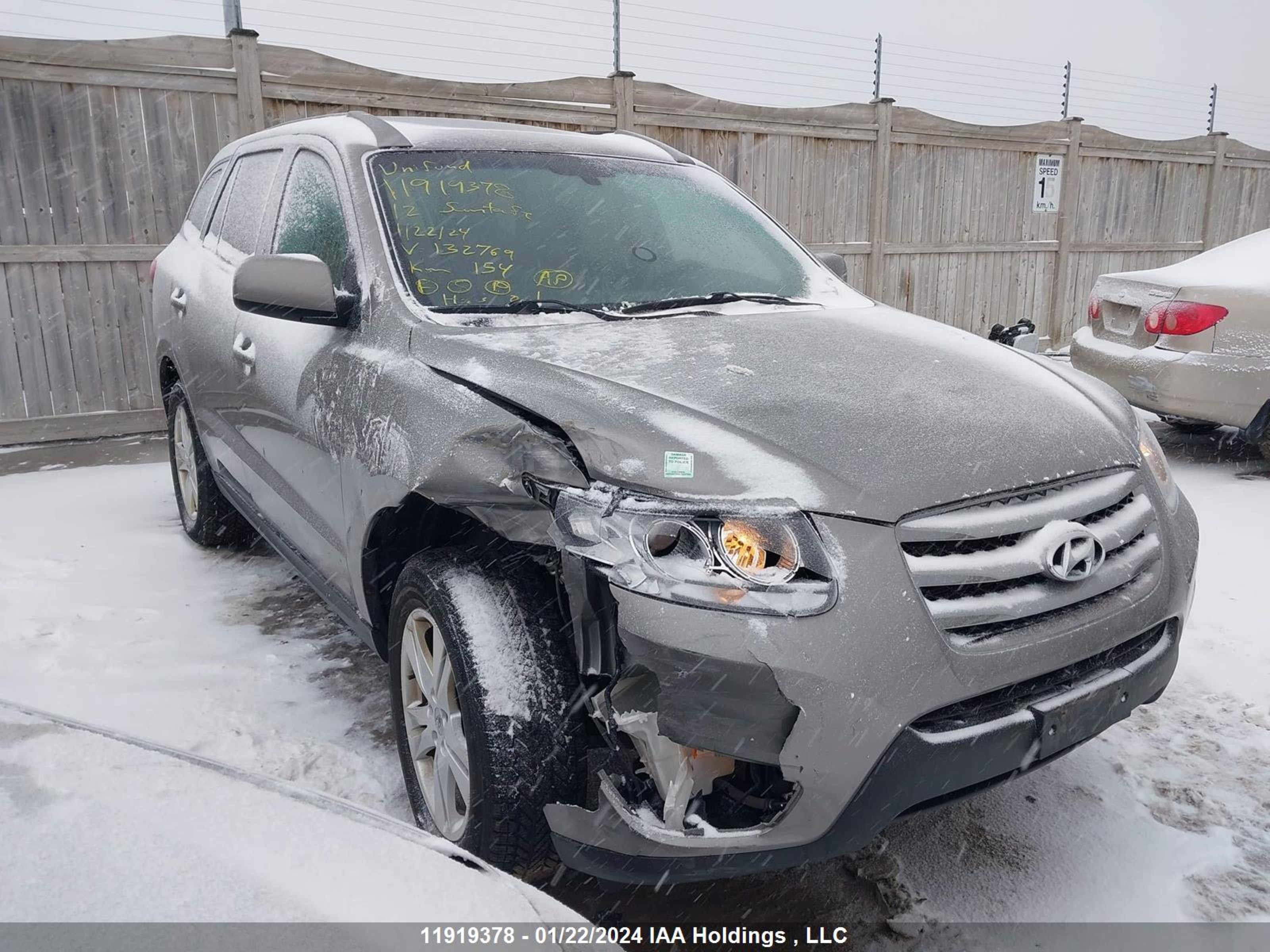 HYUNDAI SANTA FE 2012 5xyzgdab8cg132769