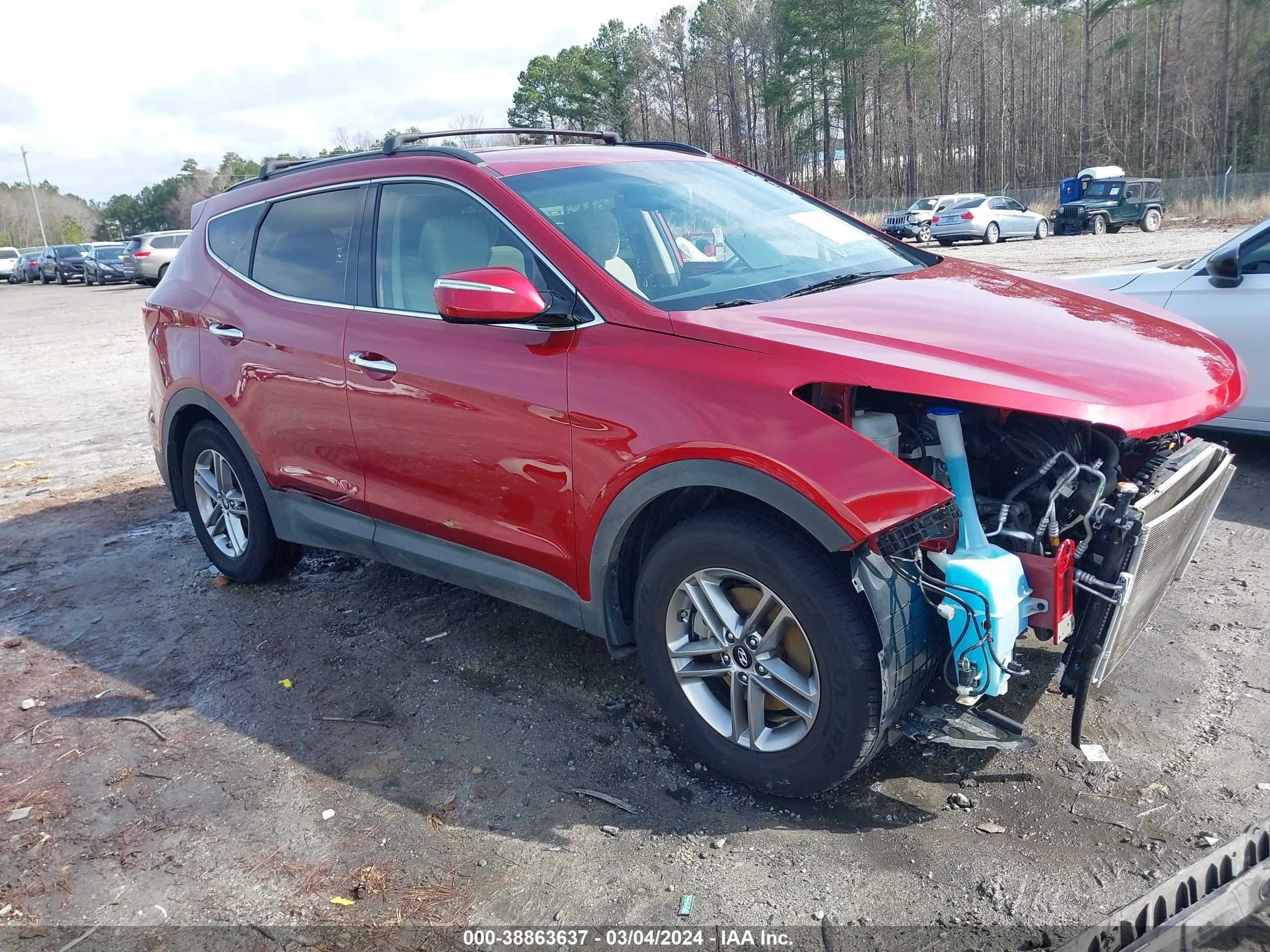 HYUNDAI SANTA FE 2018 5xyzu3lb1jg503736