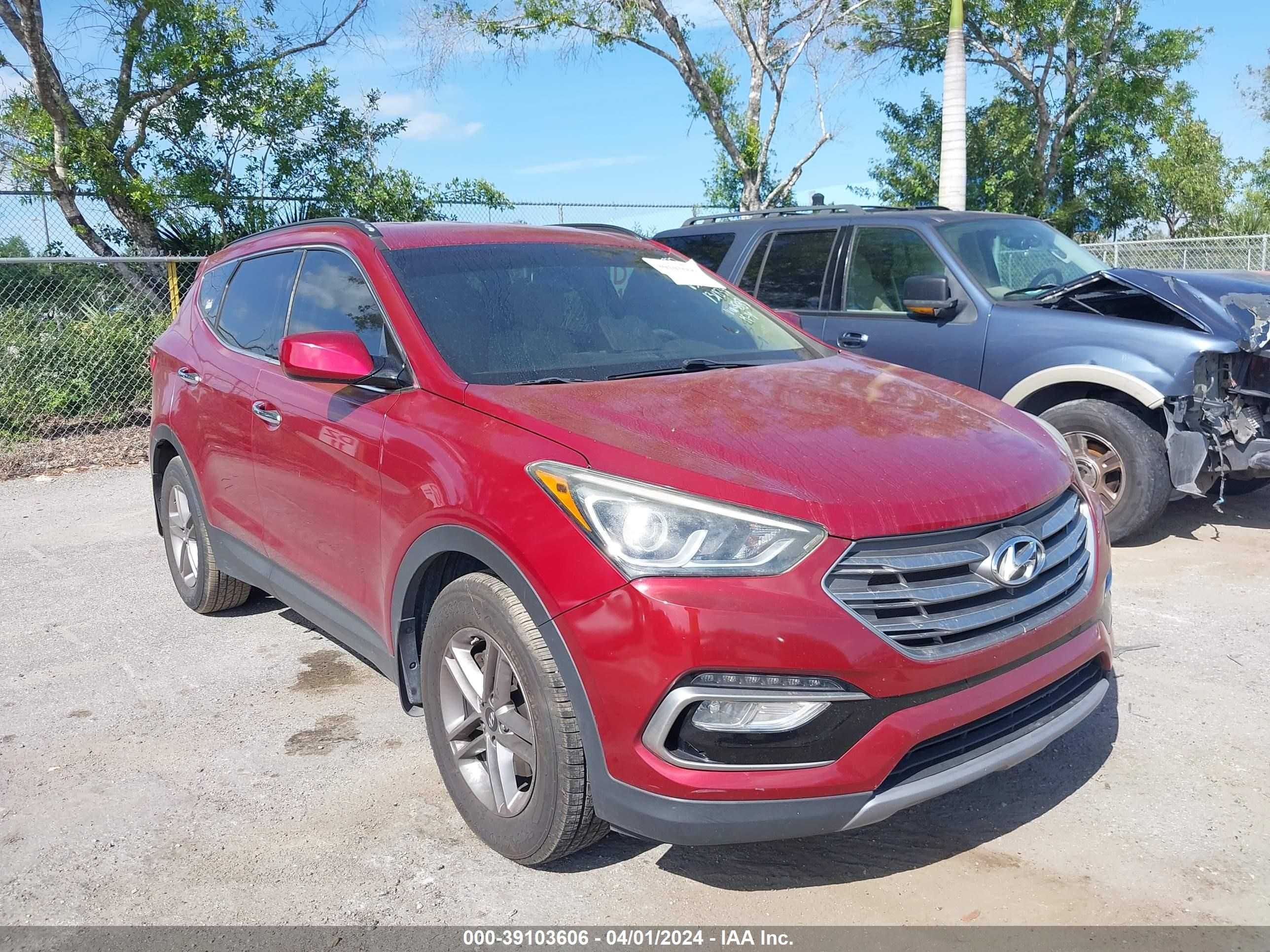 HYUNDAI SANTA FE 2017 5xyzu3lb9hg459883