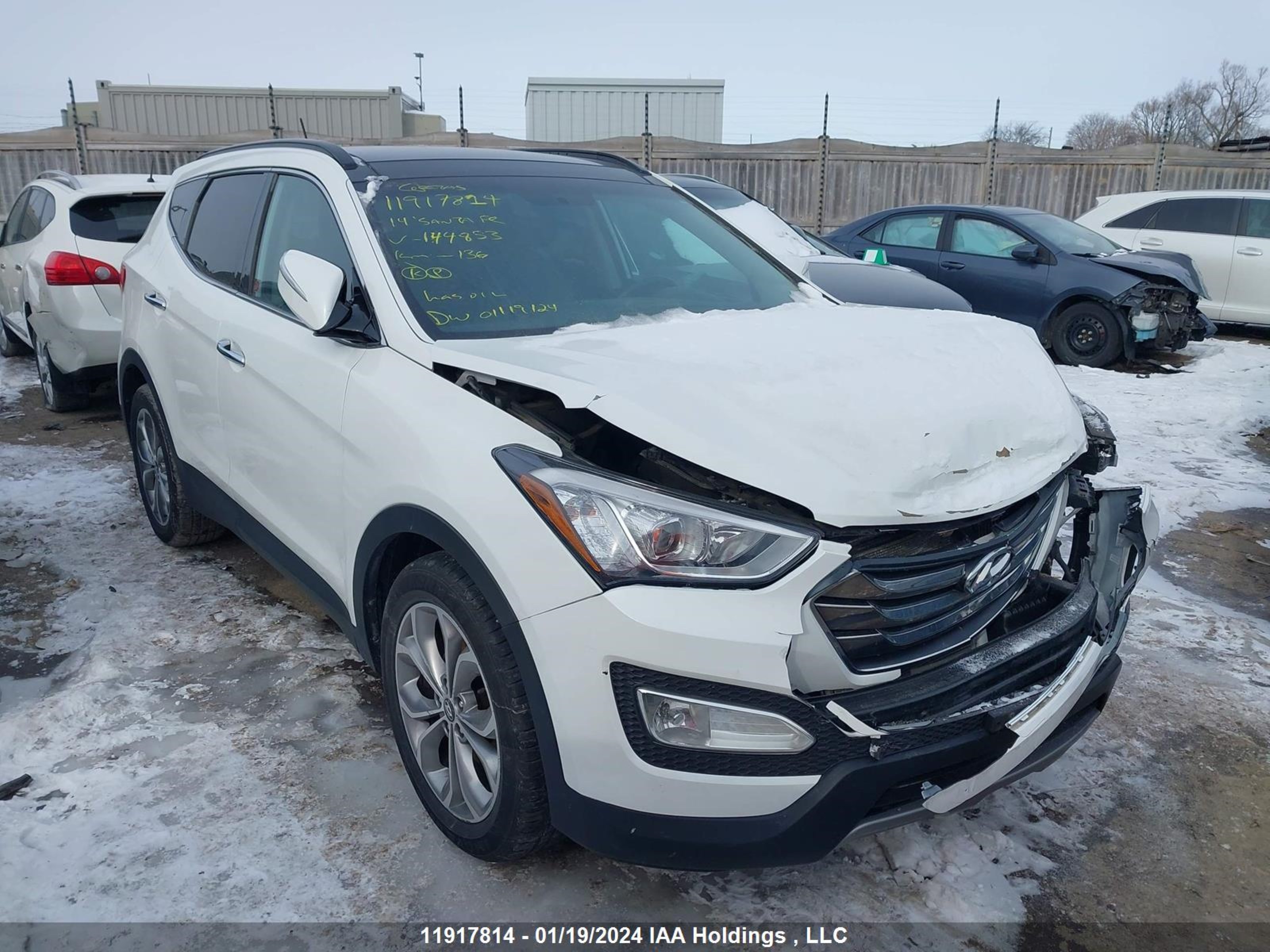 HYUNDAI SANTA FE 2014 5xyzudla2eg144853