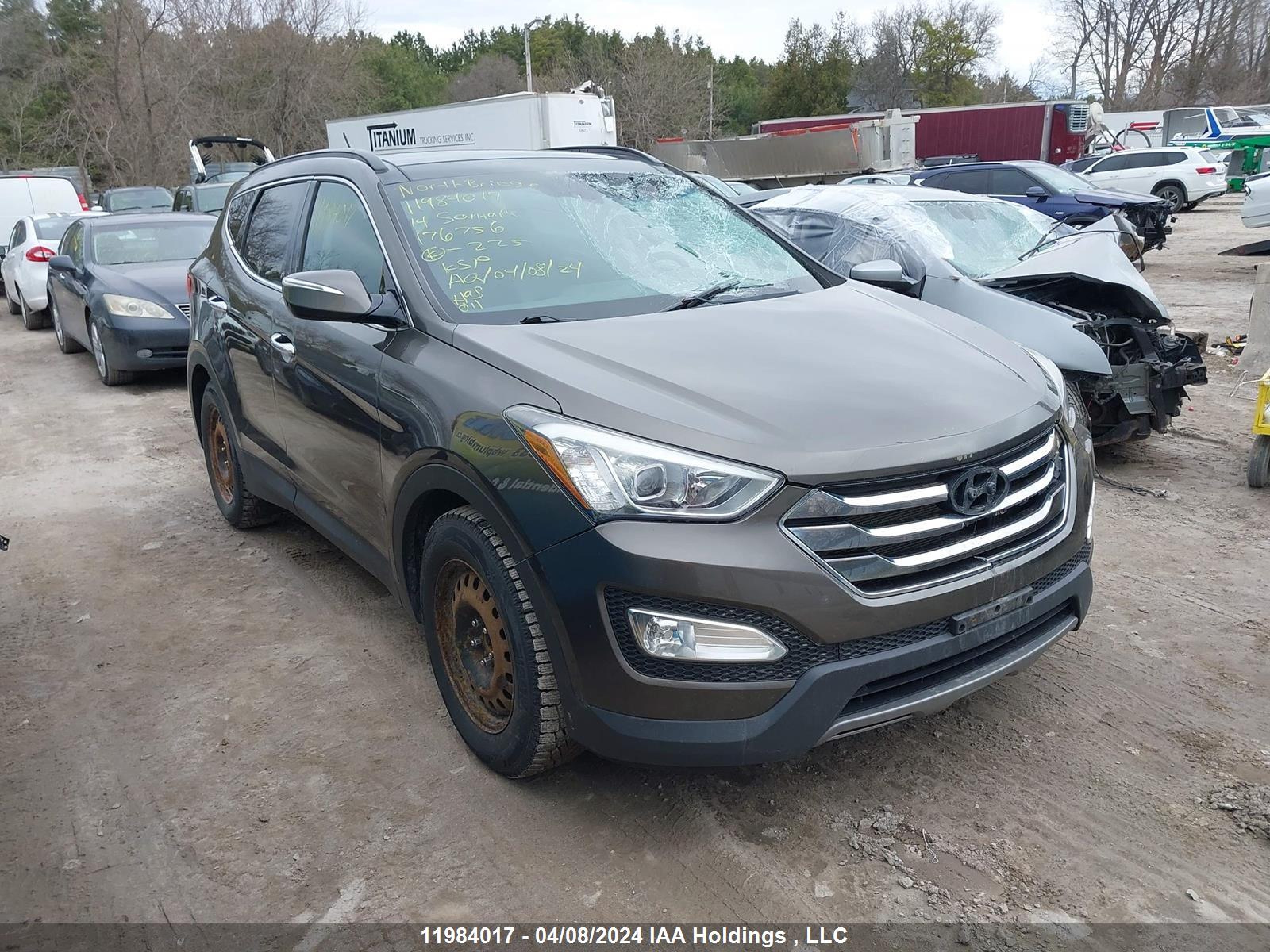 HYUNDAI SANTA FE 2014 5xyzudlaxeg176756