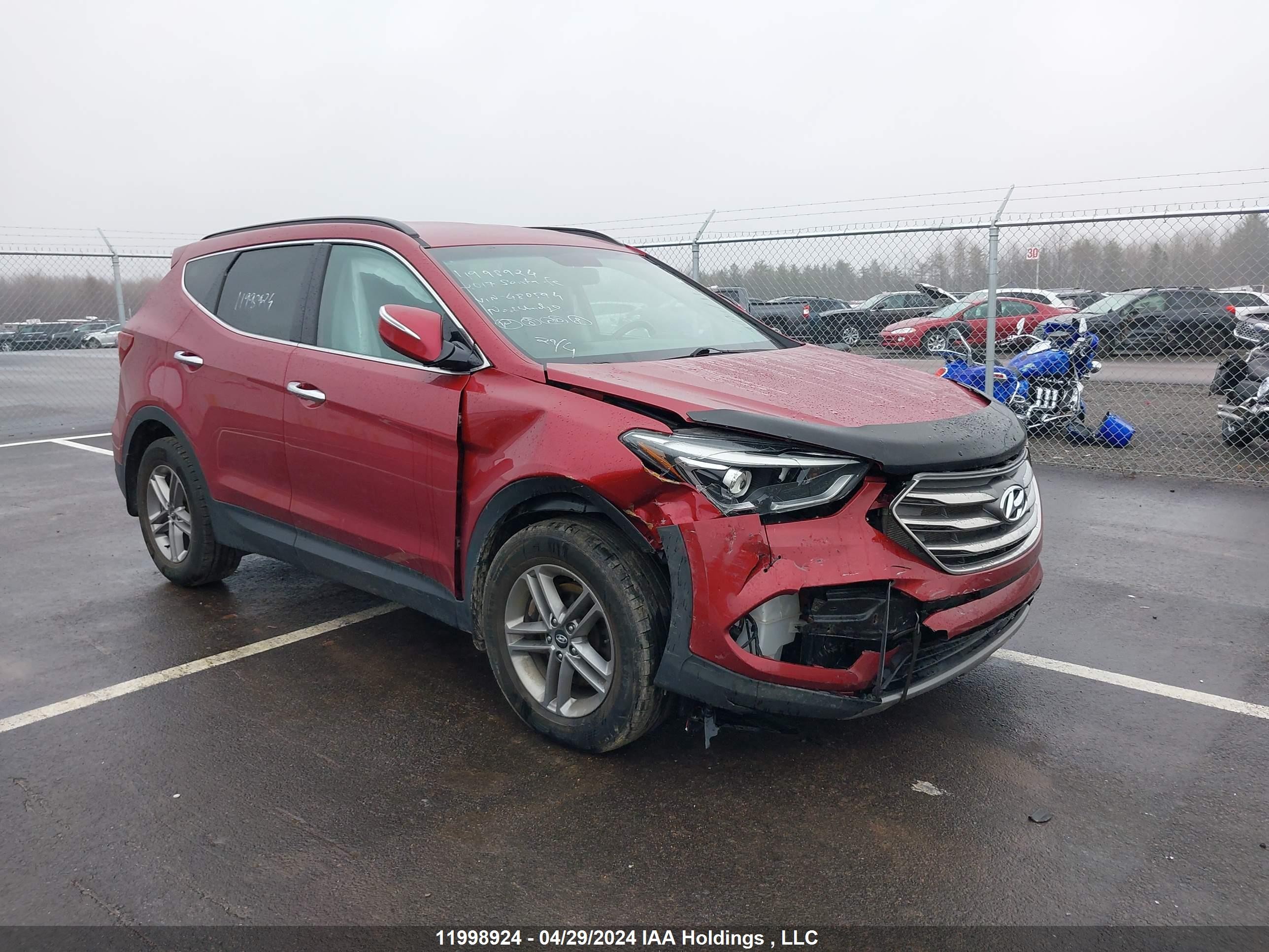 HYUNDAI SANTA FE 2017 5xyzudlb0hg480594