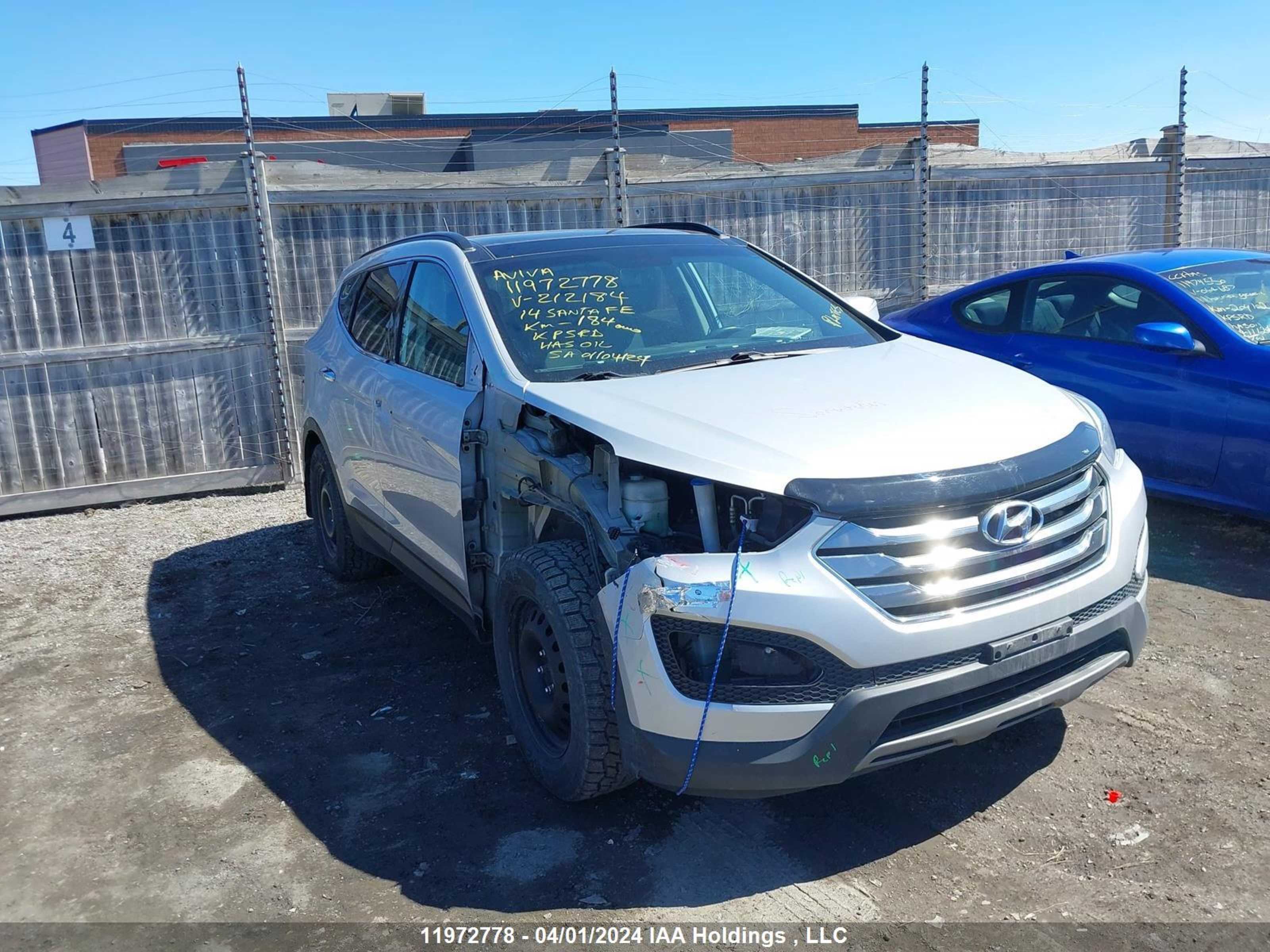 HYUNDAI SANTA FE 2014 5xyzudlb7eg212184