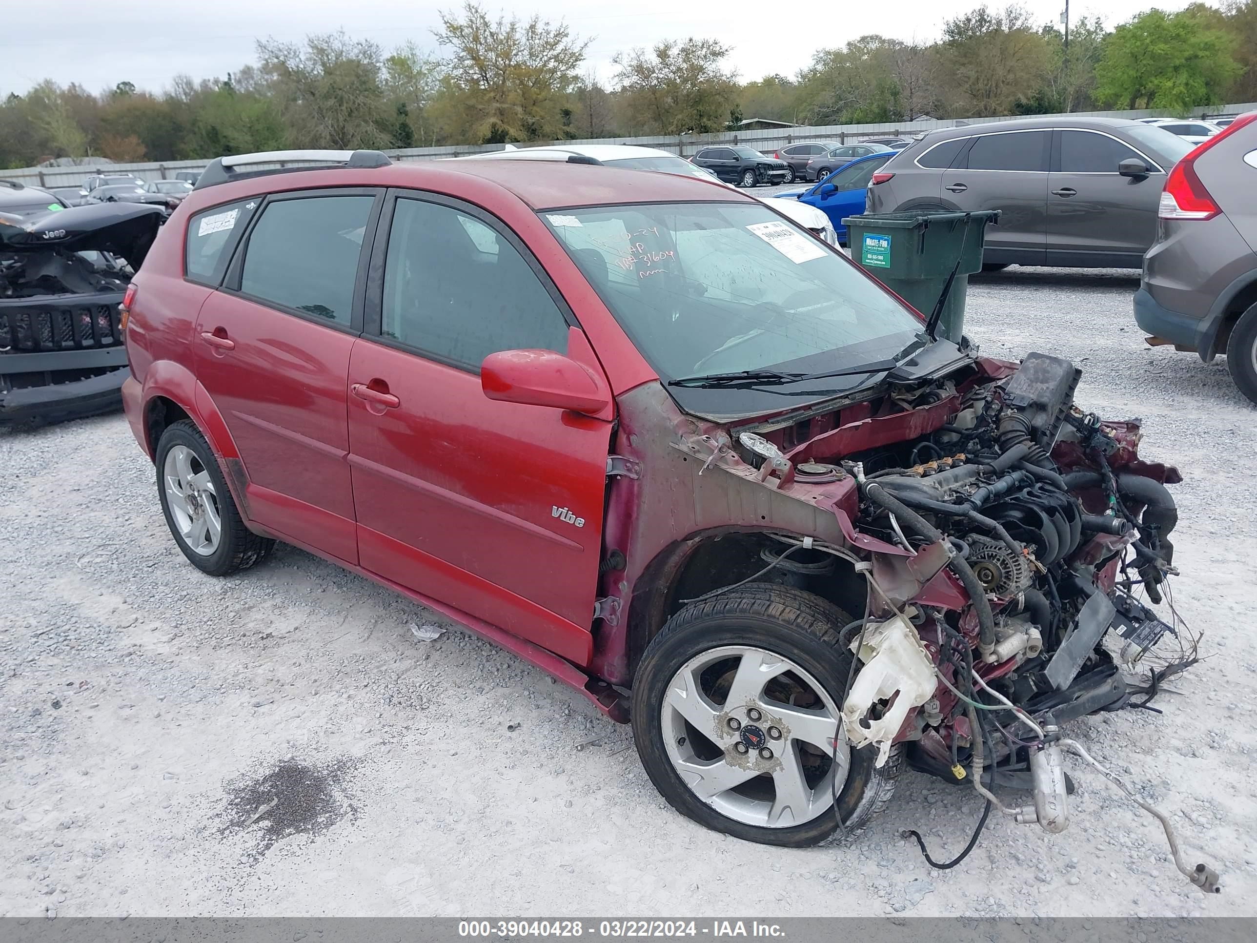 PONTIAC VIBE 2005 5y2sl63835z459272