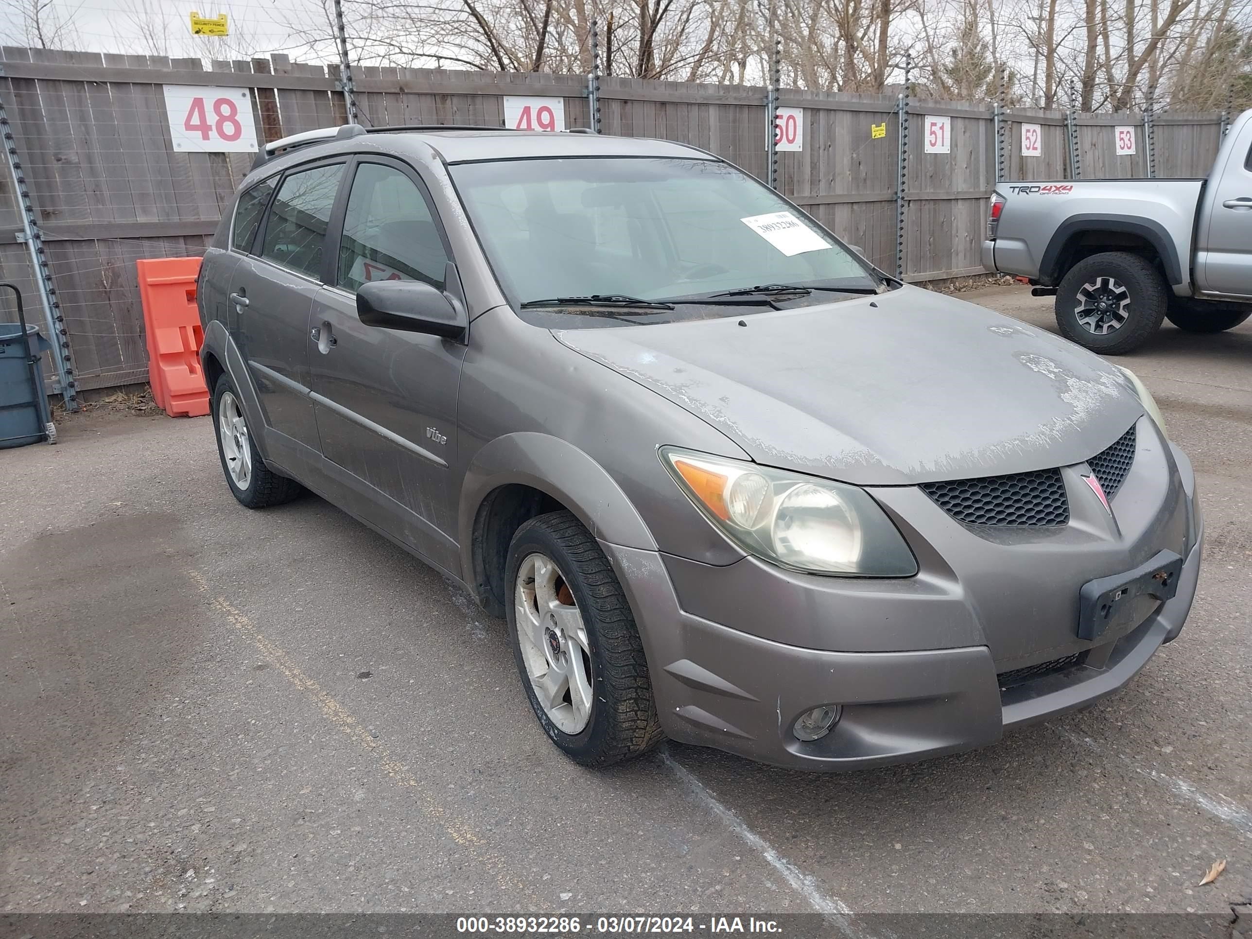 PONTIAC VIBE 2003 5y2sl648x3z433652