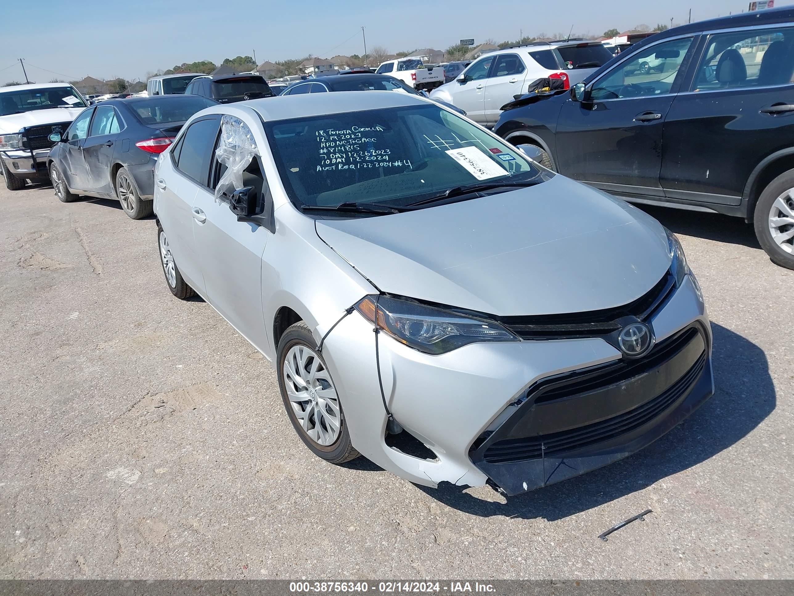 TOYOTA COROLLA 2018 5yfburhe0jp835069