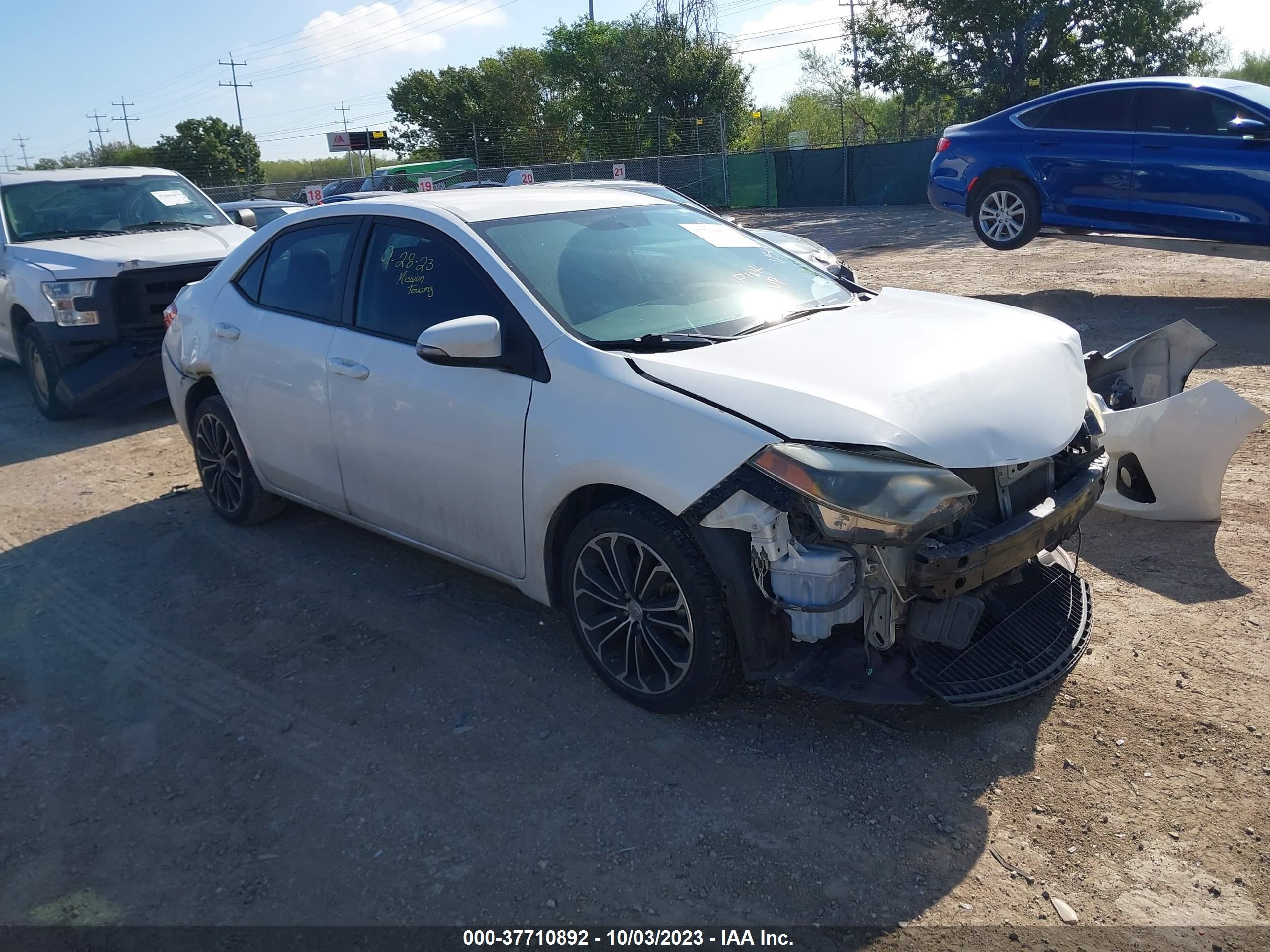 TOYOTA COROLLA 2015 5yfburhe3fp364140