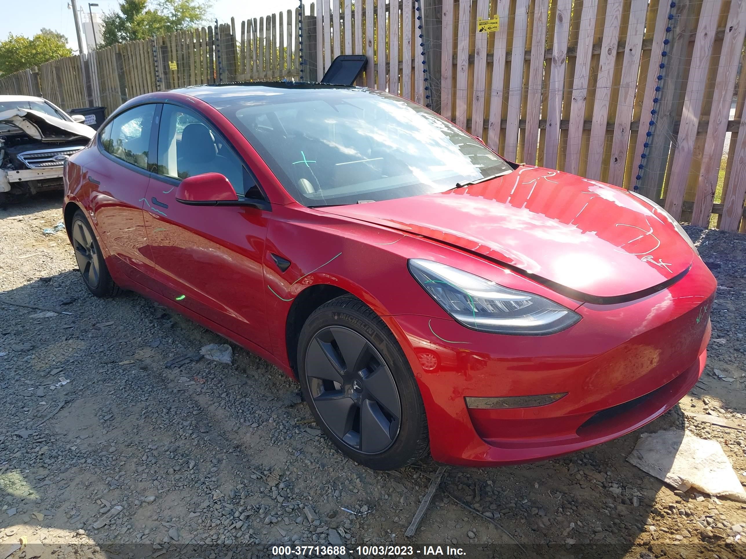 TESLA MODEL 3 2021 5yj3e1ea0mf854113