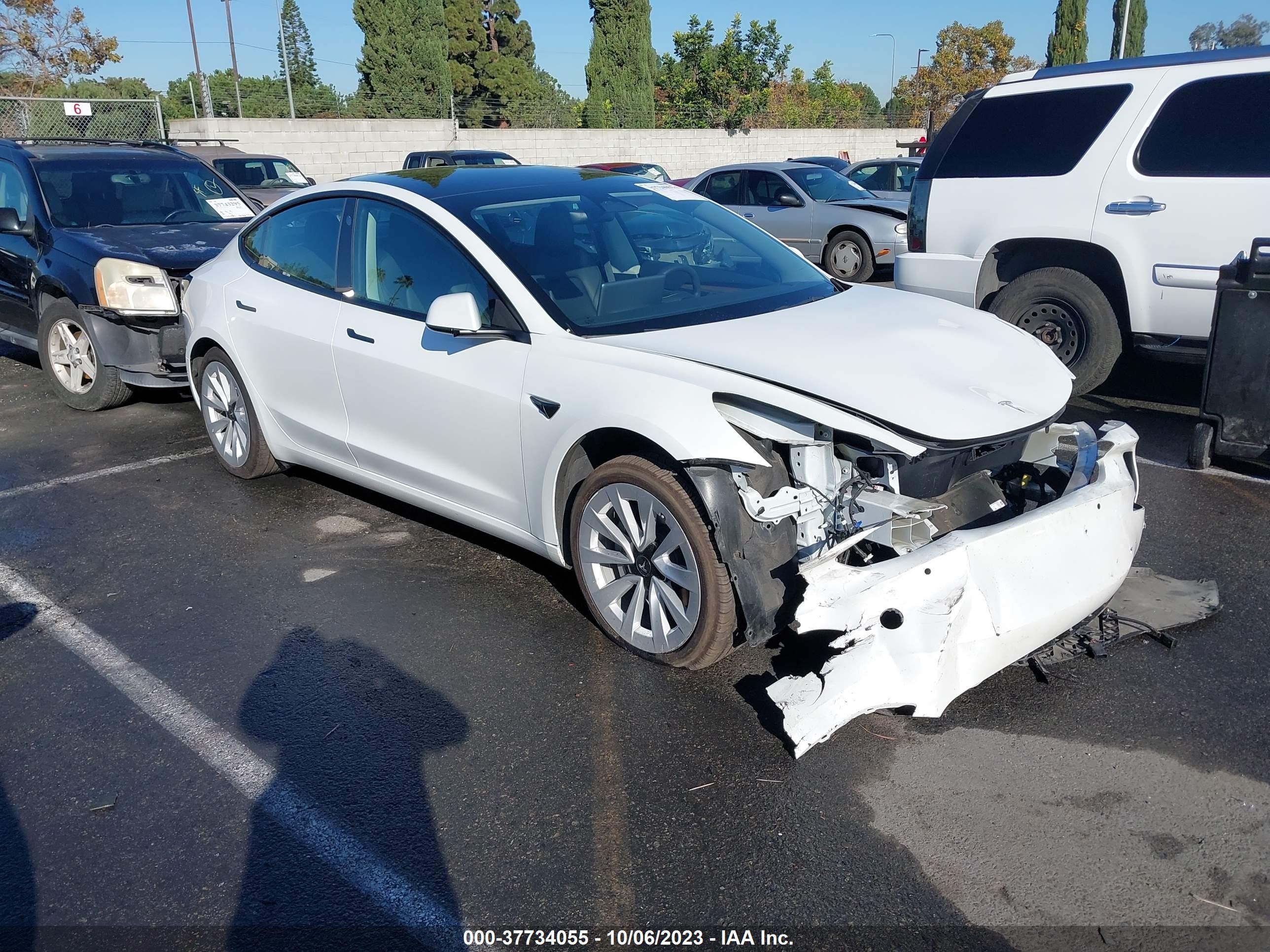 TESLA MODEL 3 2022 5yj3e1ea0nf257500