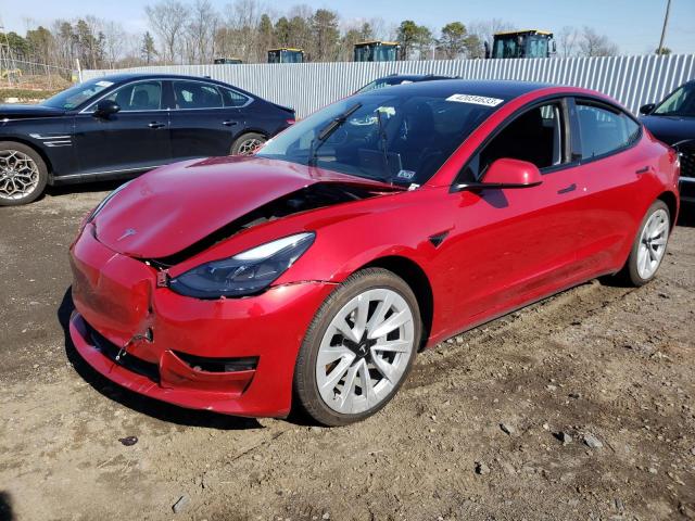 TESLA MODEL 3 2022 5yj3e1ea3nf187295