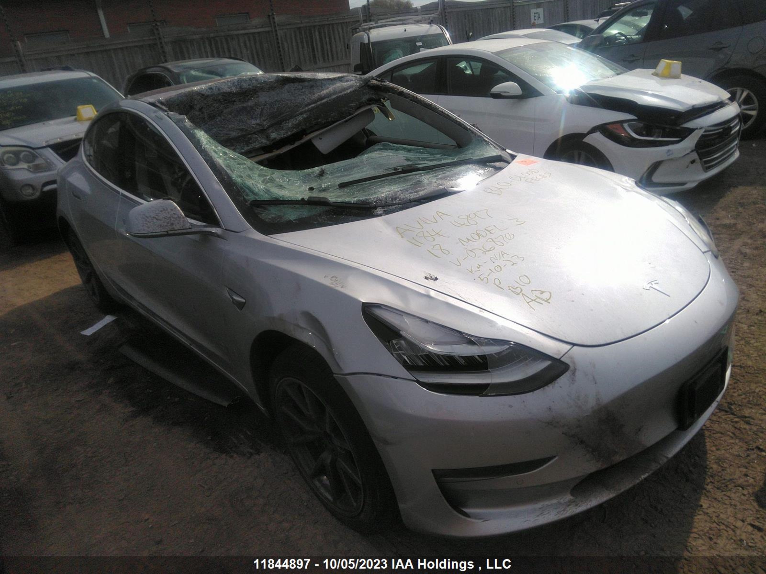 TESLA MODEL 3 2018 5yj3e1ea4jf026870