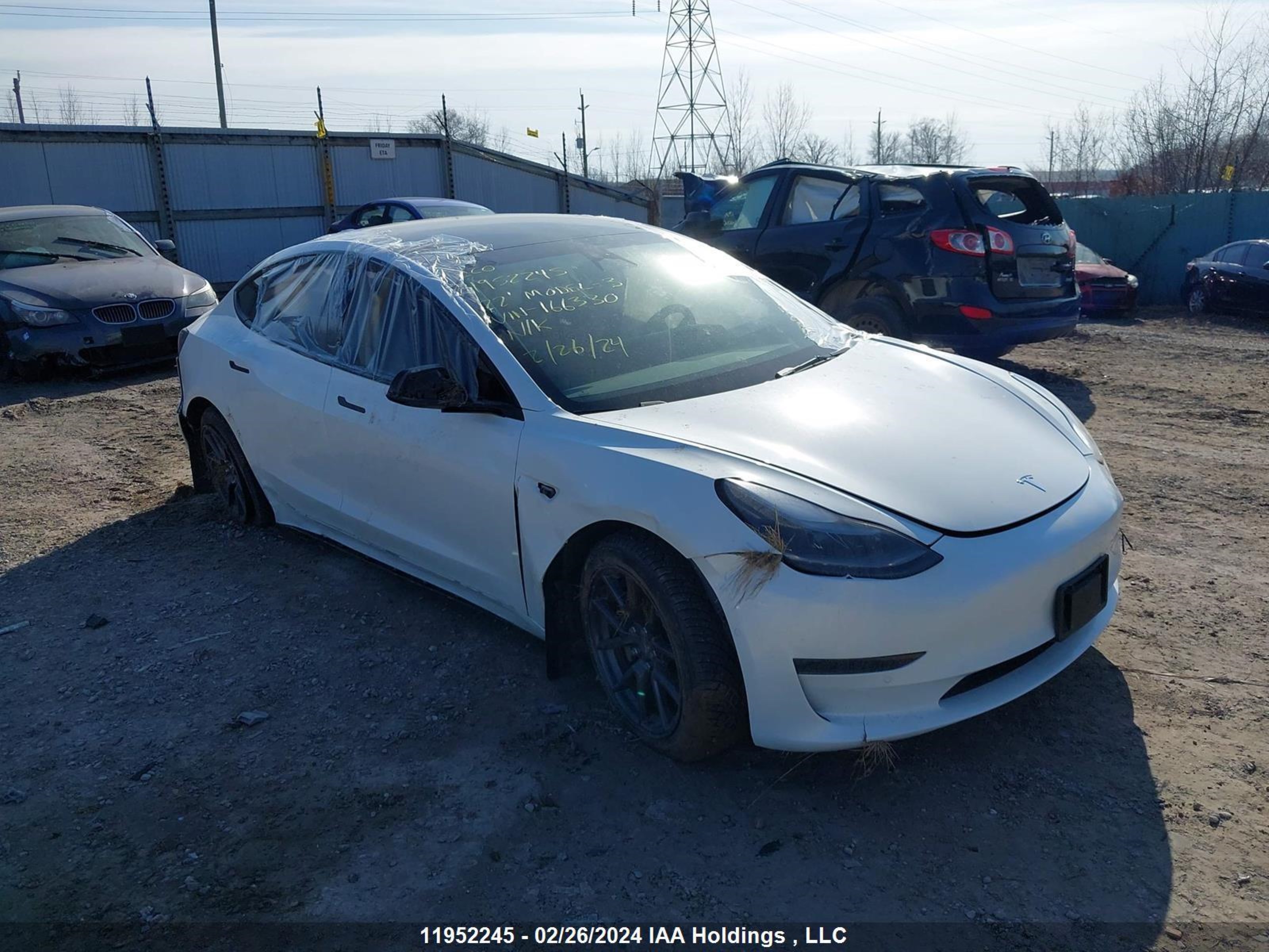 TESLA MODEL 3 2022 5yj3e1ea6nf166330