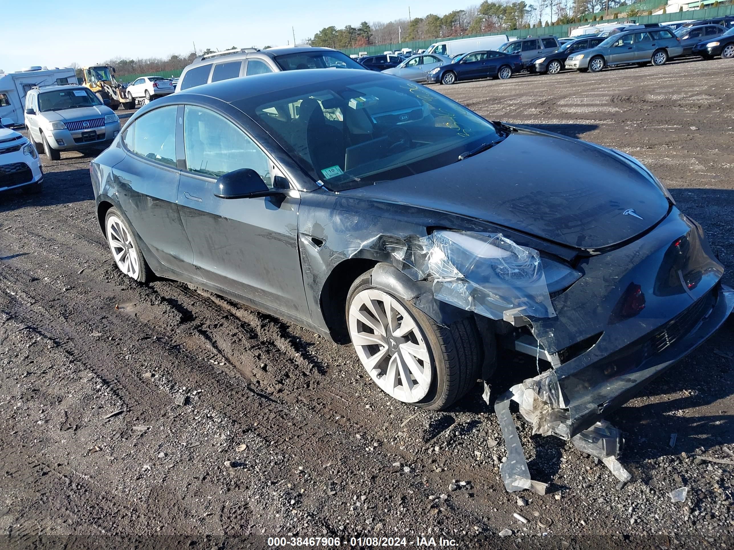 TESLA MODEL 3 2022 5yj3e1ea8nf371695