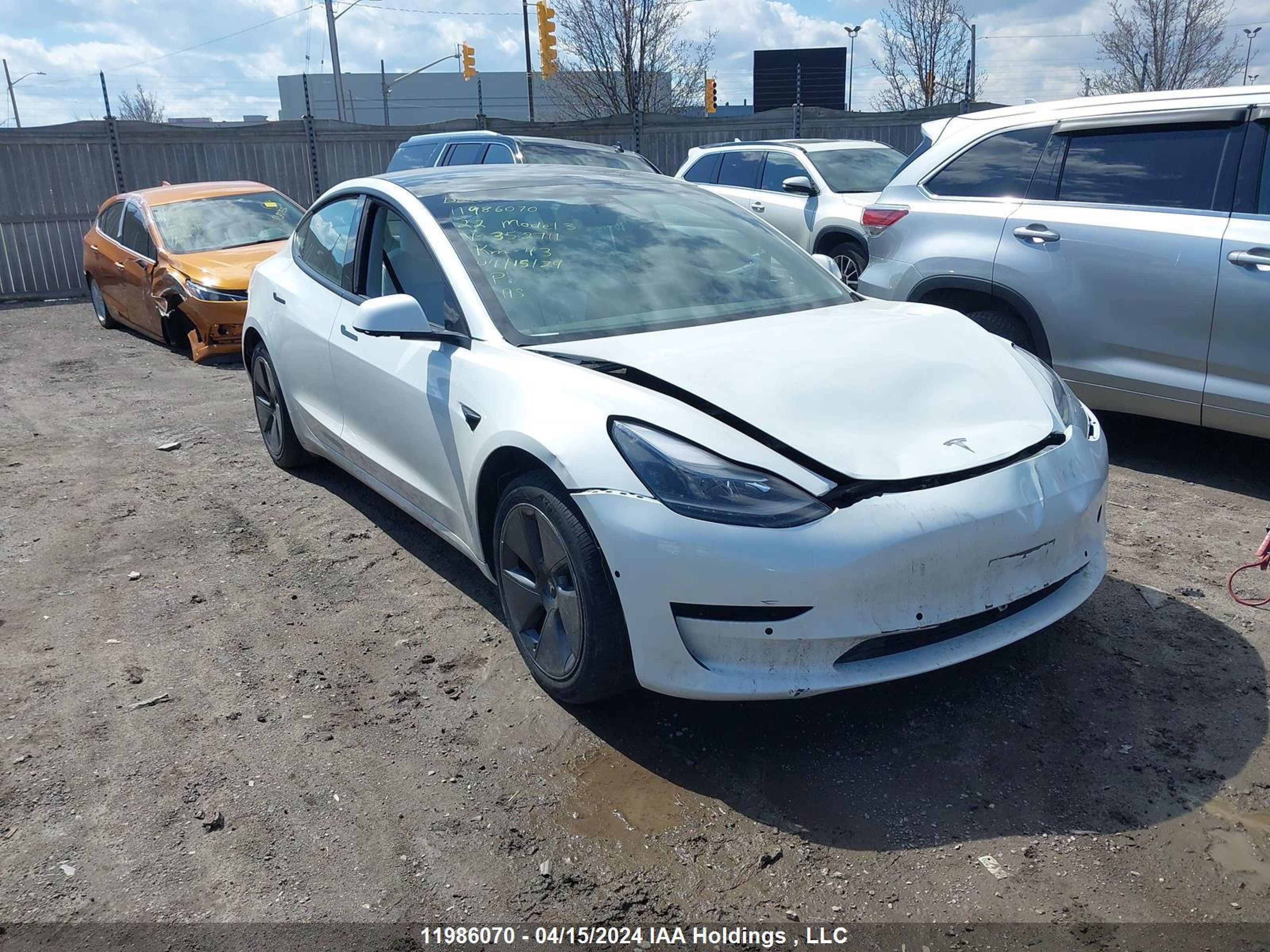 TESLA MODEL 3 2022 5yj3e1eb5nf352711